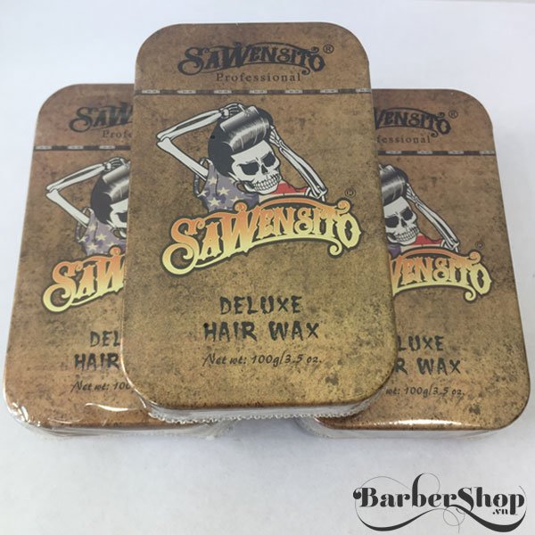 Sáp vuốt tóc Sawensito Clay hộp vuông kim loại giữ nếp tốt, chất sáp khô không độ bóng
