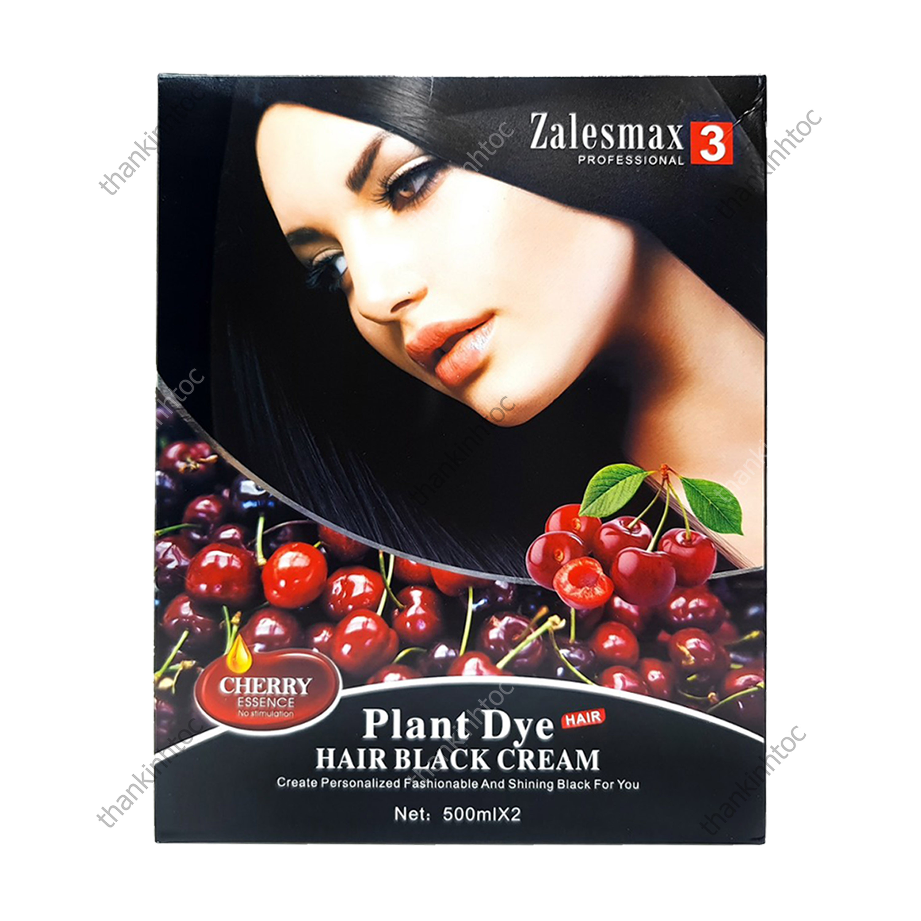 Kem Nhuộm Đen Phủ Bạc Cherry Siêu Thơm Không Dính Da Đầu Hàn Quốc Chính Hãng