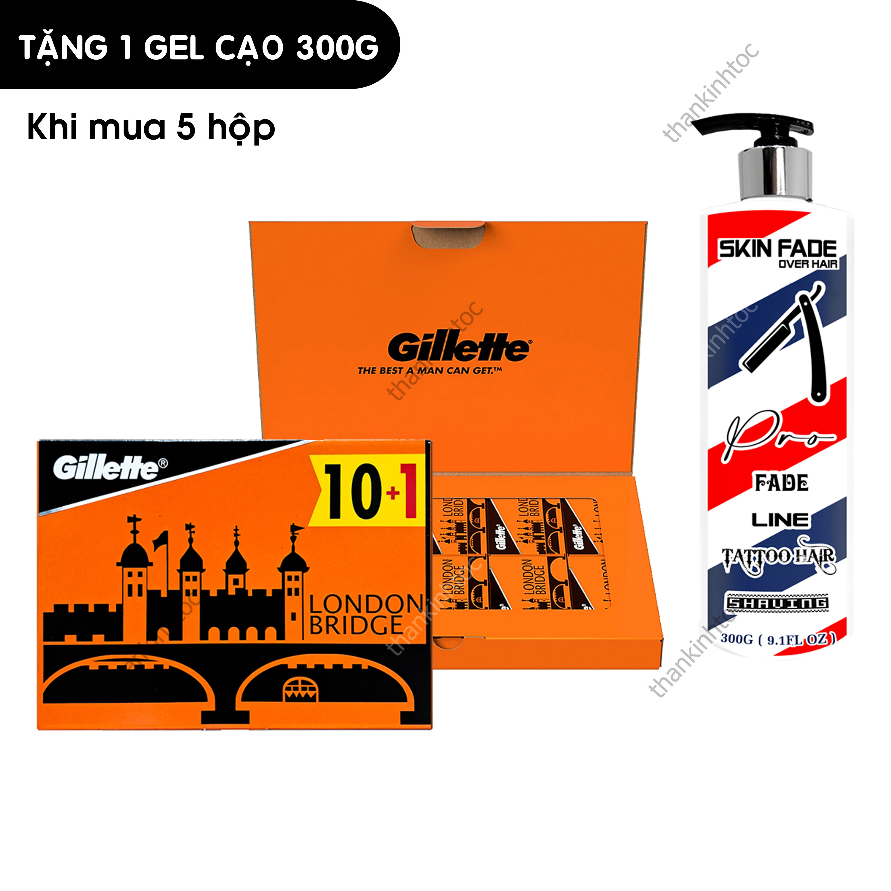 Lưỡi Lam Gillette London Bridge (11 cái x 10 vỉ = 110 lưỡi)