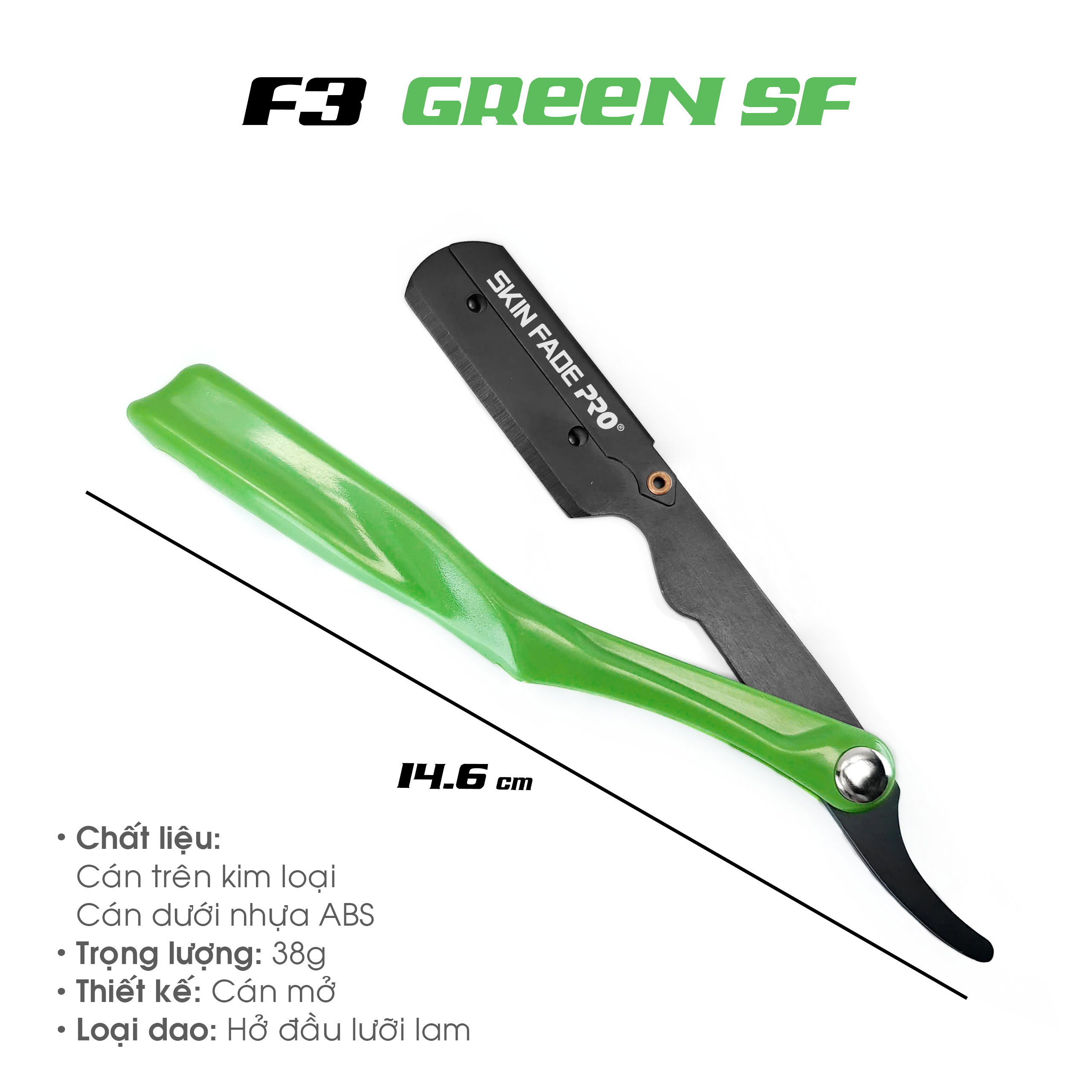 Dao Cạo F3 Skin Fade Chuyên Khắc Tattoo Hair