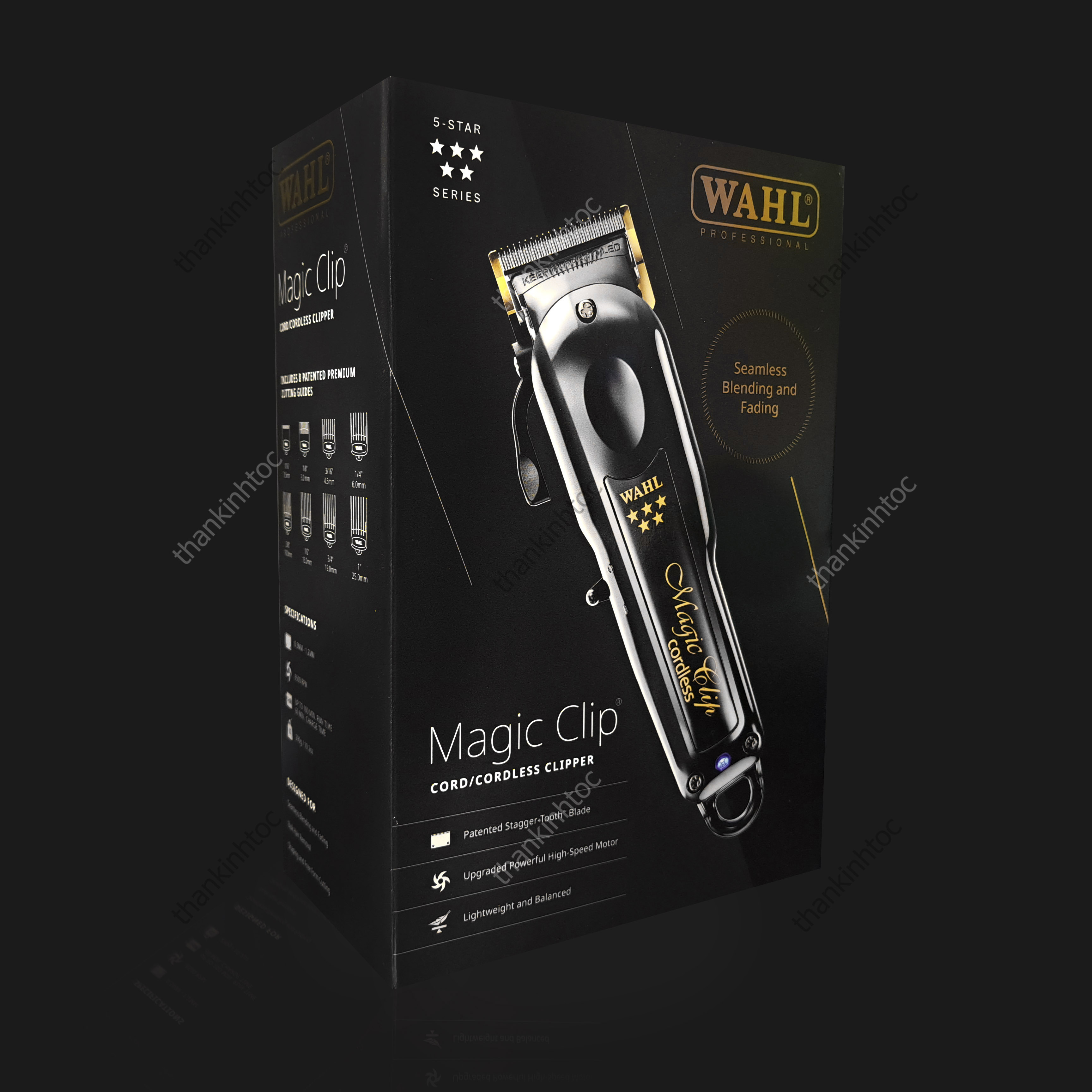 Tông Đơ Pin Lưỡi Kép Wahl Magic Black Chính Hãng USA