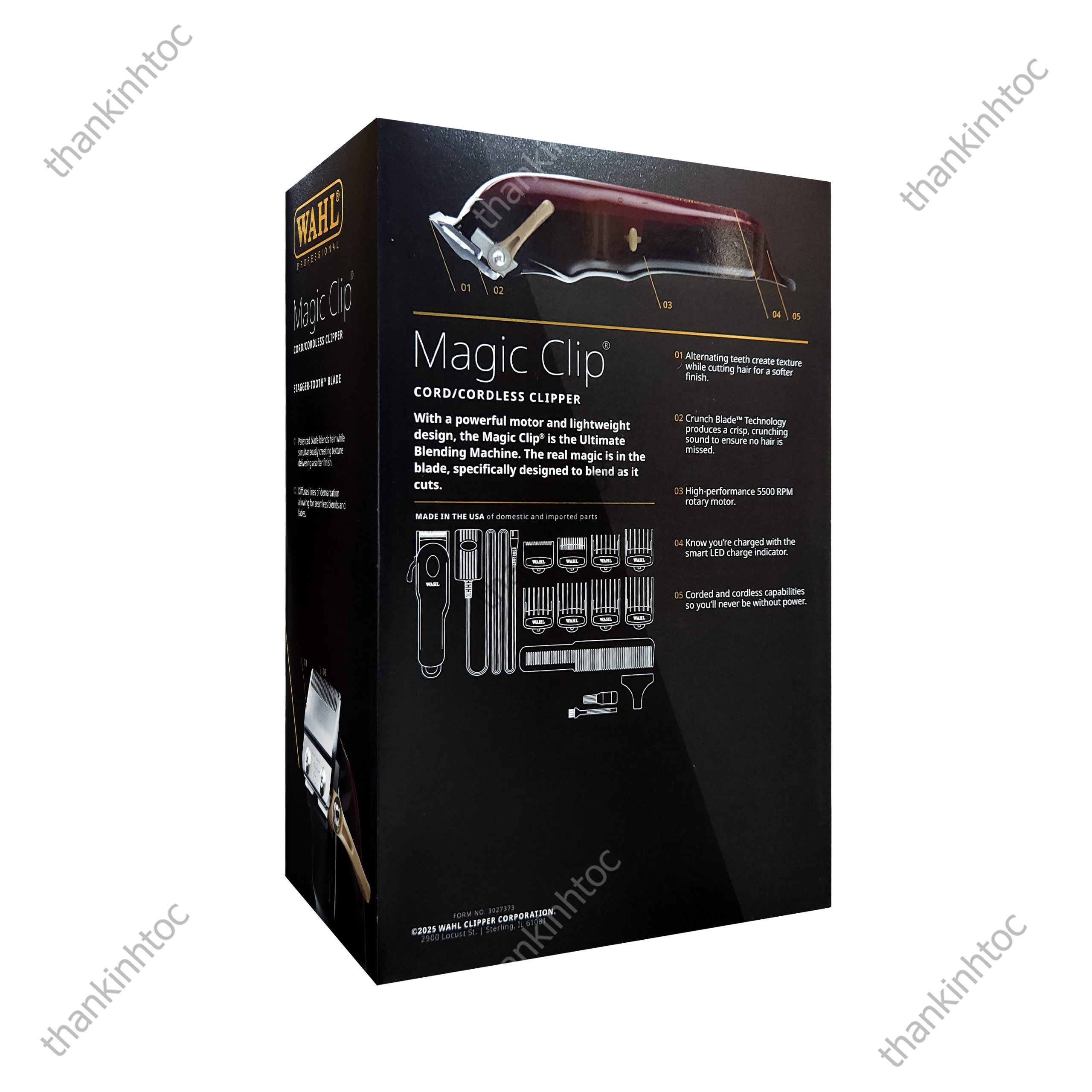 Tông đơ pin lưỡi kép WAHL Magic Clip Chính hãng USA Bản quốc tế