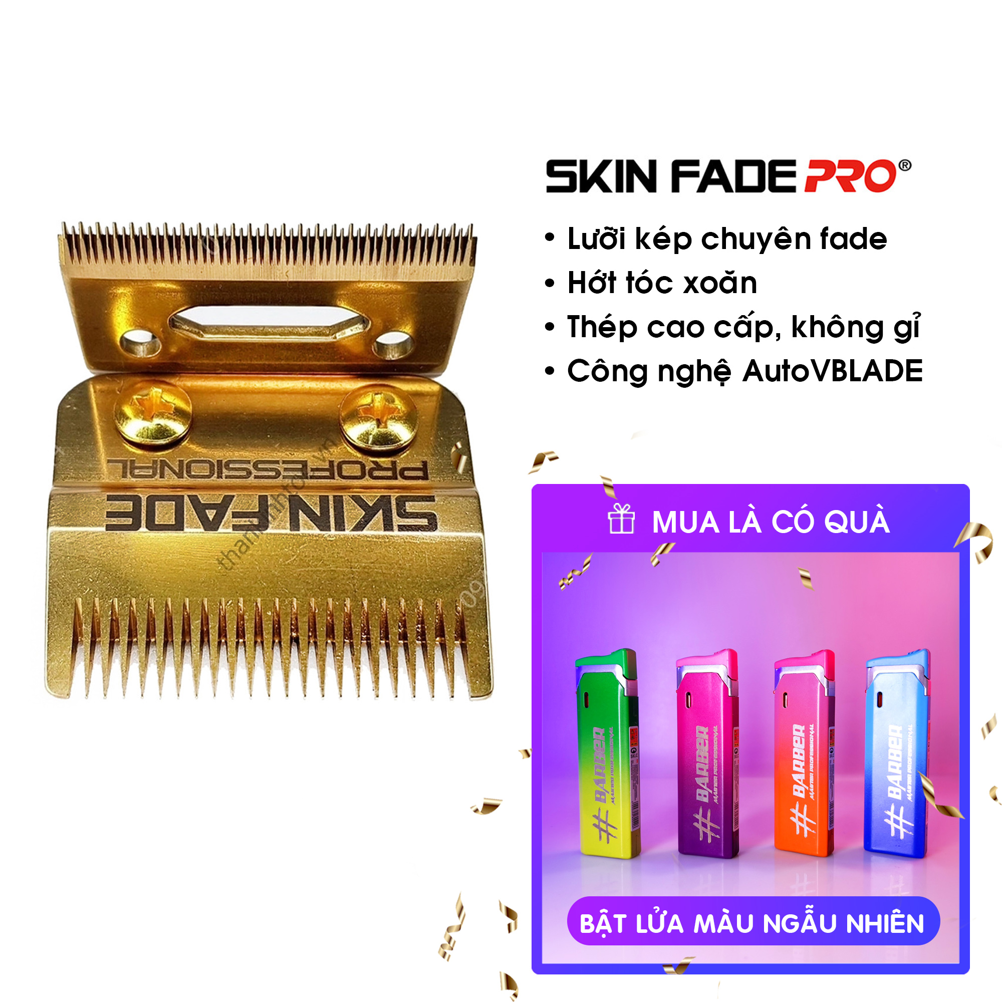 Lưỡi kép K4 Gold Chuyên Fade chính hãng