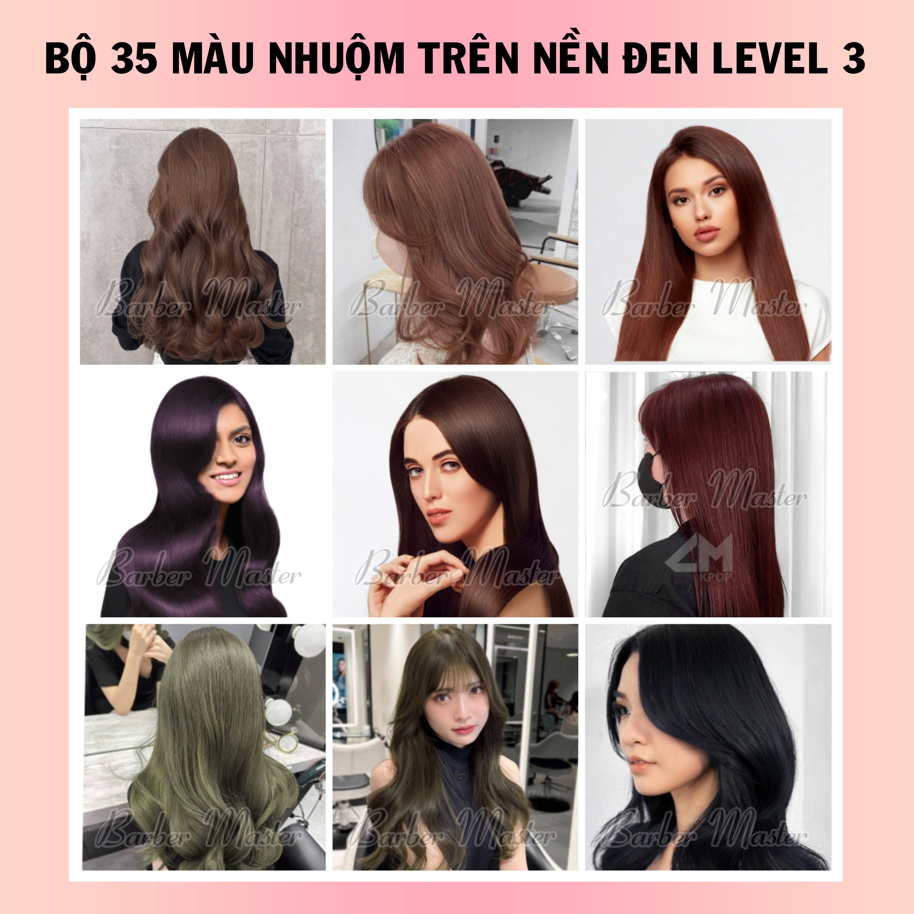 Bộ 35 màu nhuộm trên nền đen Level 3