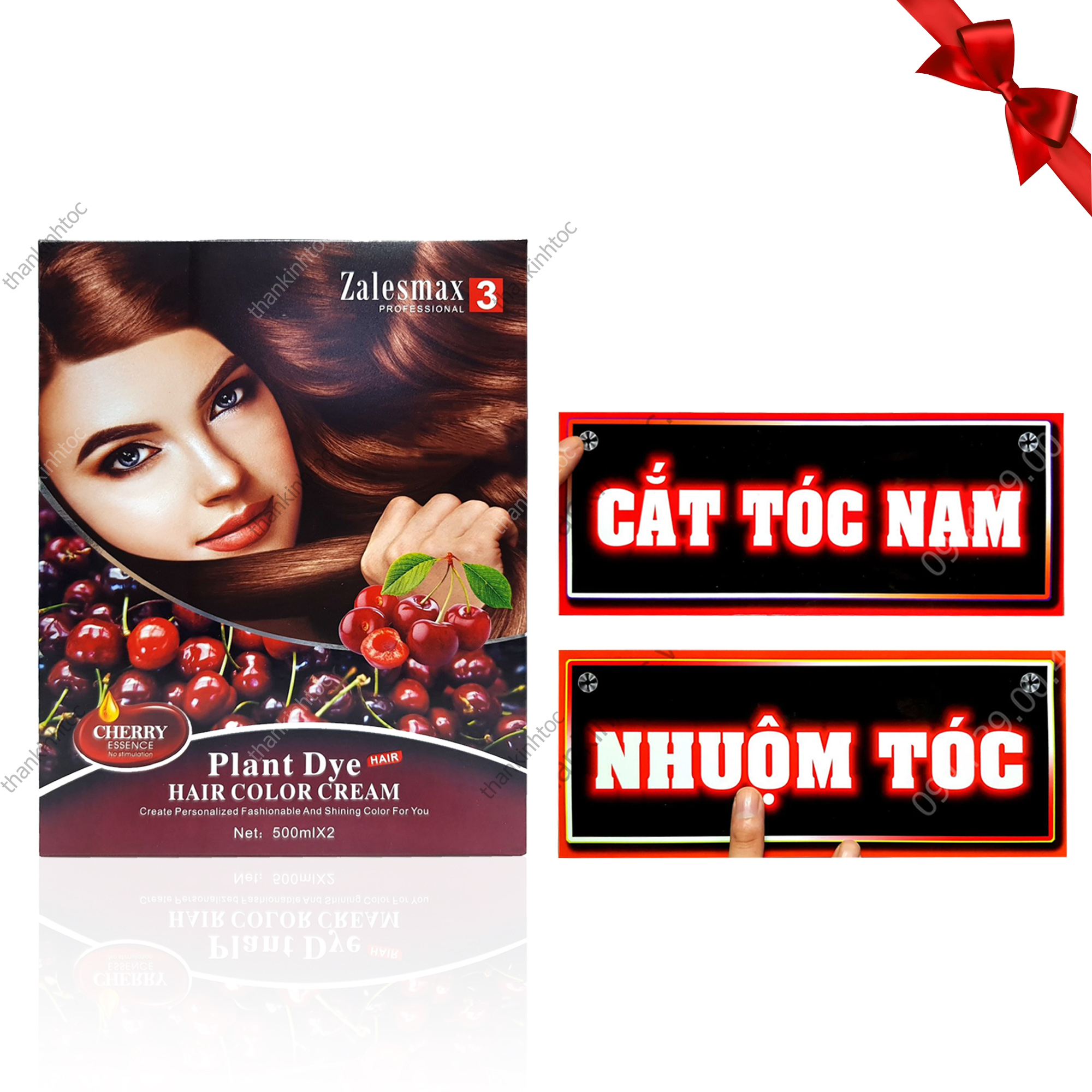 Kem Nhuộm Nâu Phủ Bạc Cherry Siêu Thơm Không Dính Da Đầu Hàn Quốc Chính Hãng