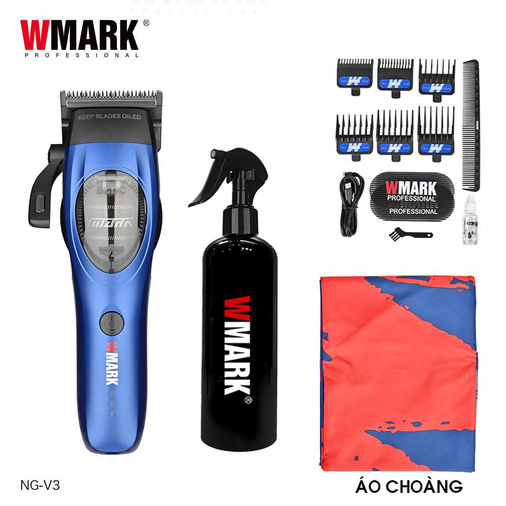 Tông đơ Wmark V3 phiên bản LƯỠI KÉP chuyên Fade