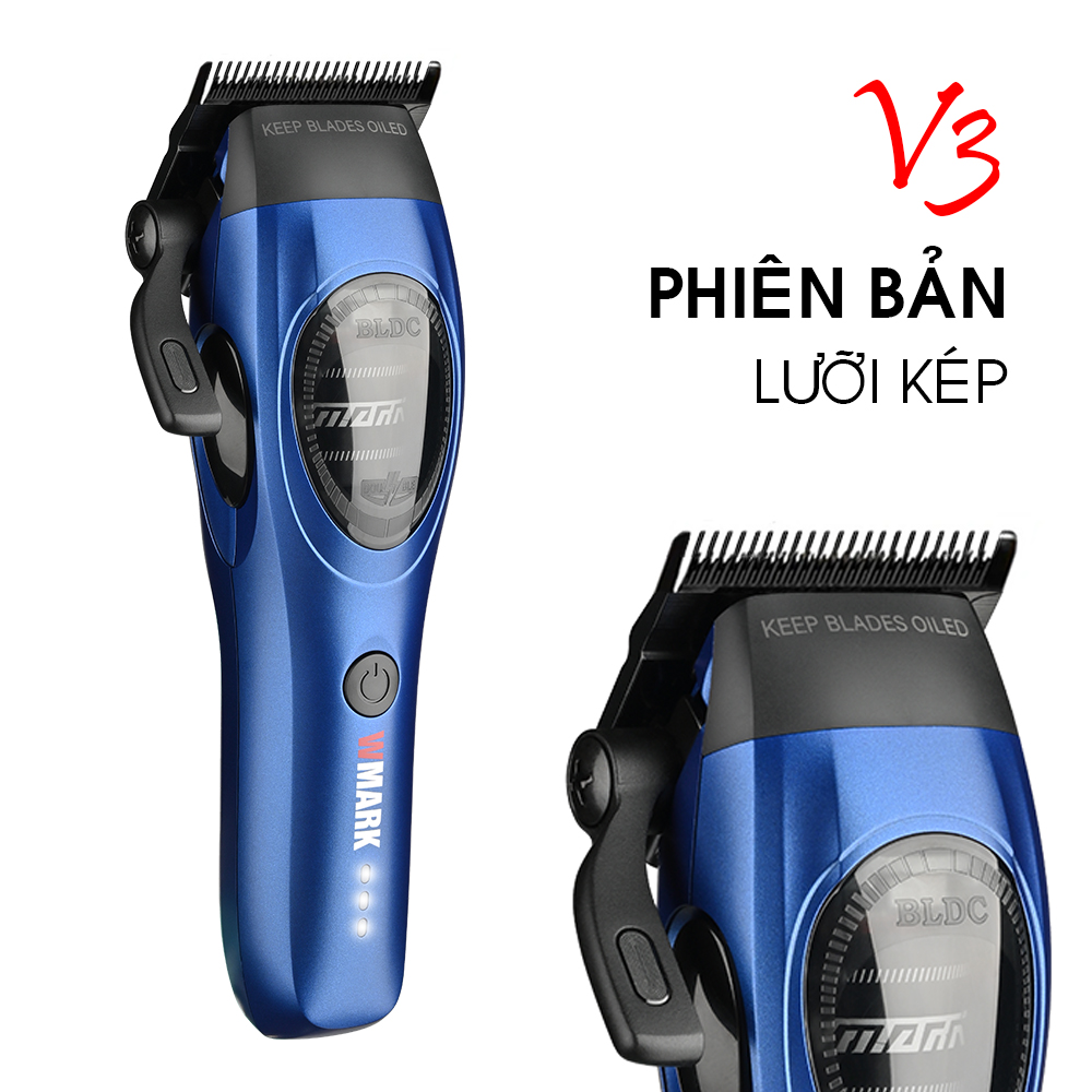 Tông đơ Wmark V3 phiên bản LƯỠI KÉP chuyên Fade