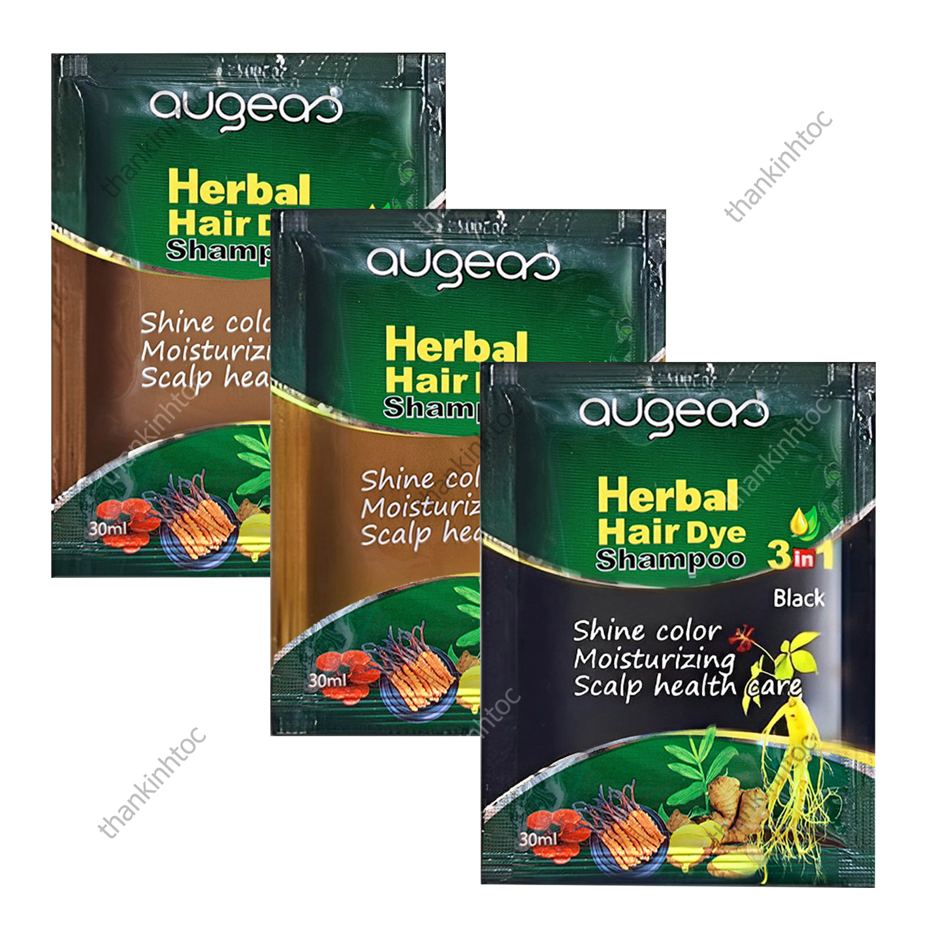 Bộ 10 Gói Dầu Gội Phủ Bạc Siêu Thơm Không Dính Da Chính Hãng (10 gói x 30ml)