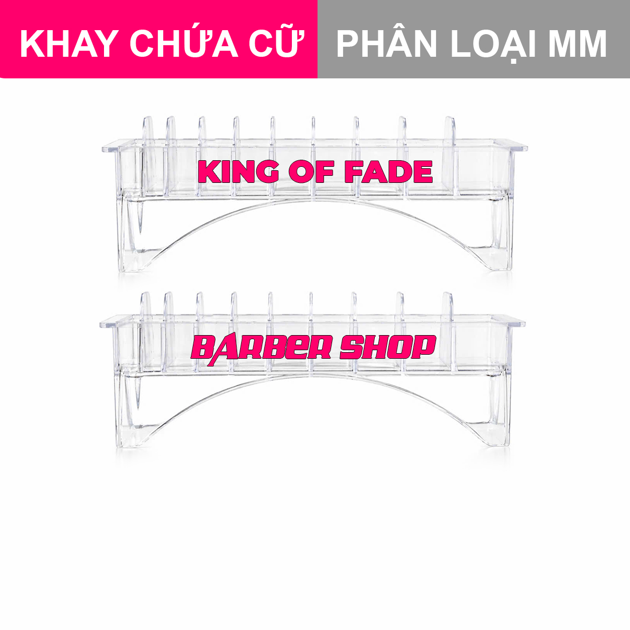 Khay chứa cữ tông đơ đựng được 10 cữ Skin Fade dành cho Barber