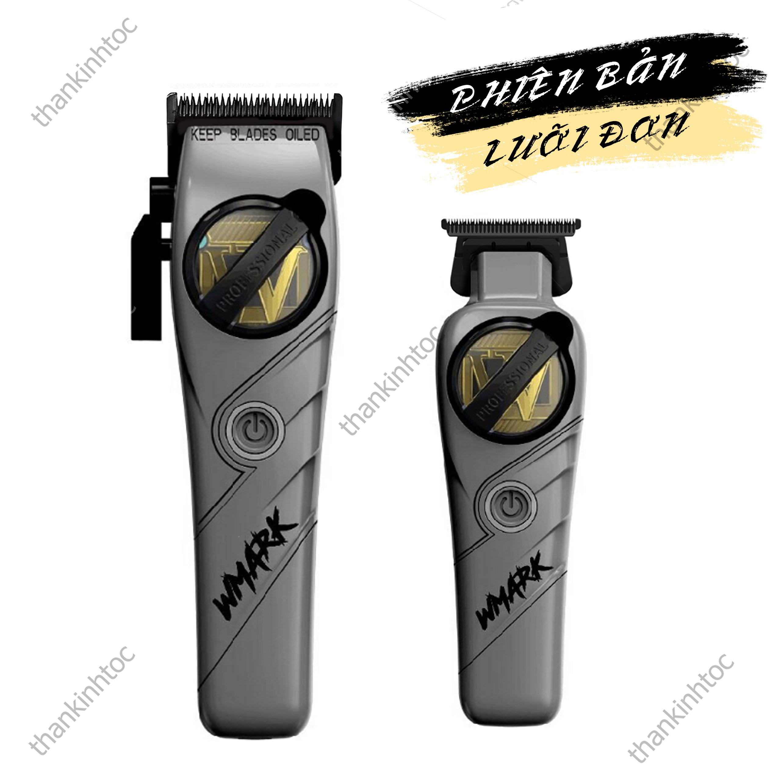 Combo WMARK NG-8613KIT Gray Chính Hãng | Tông đơ cắt + Tông viền