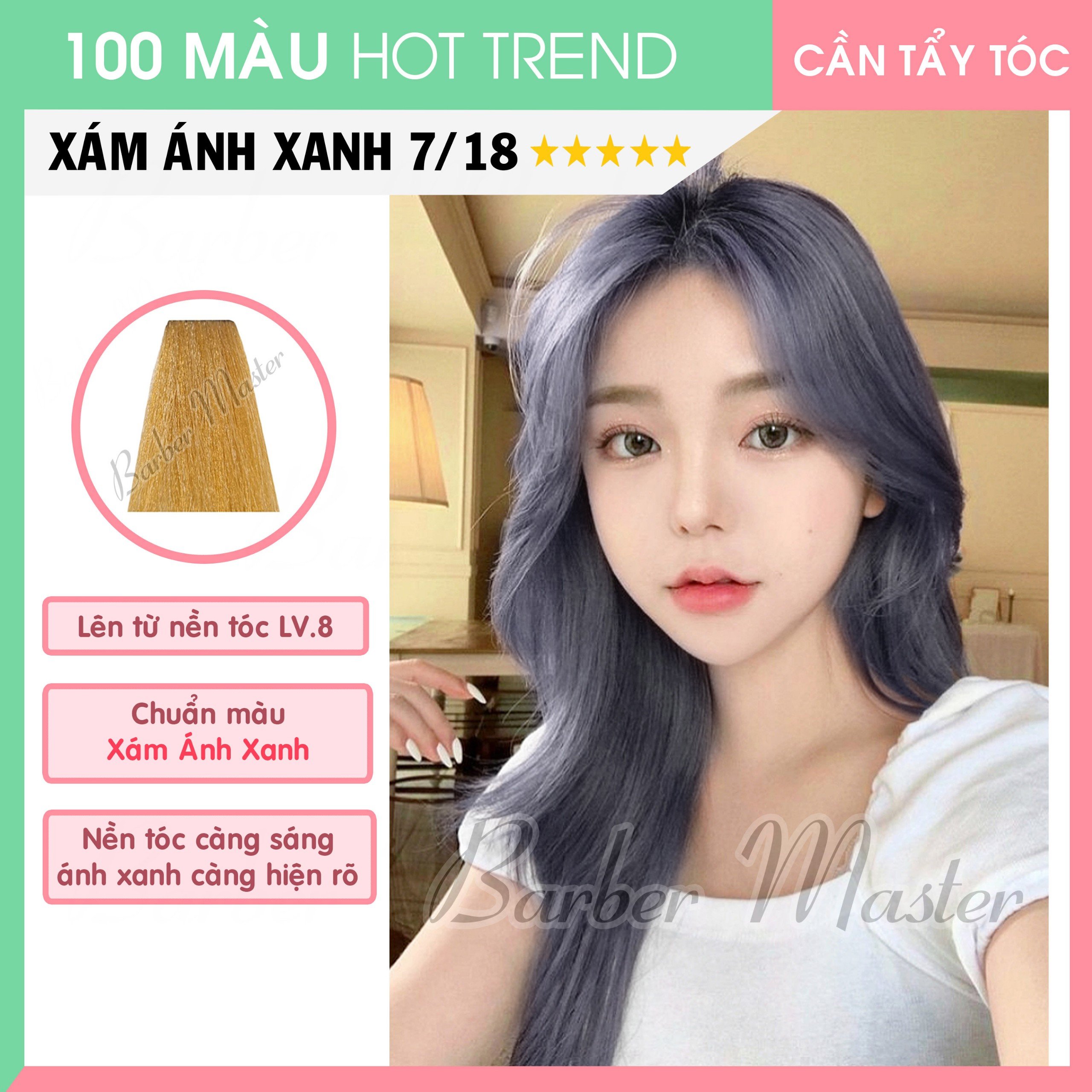 Bộ 15 màu nhuộm trên nền tóc Level 8