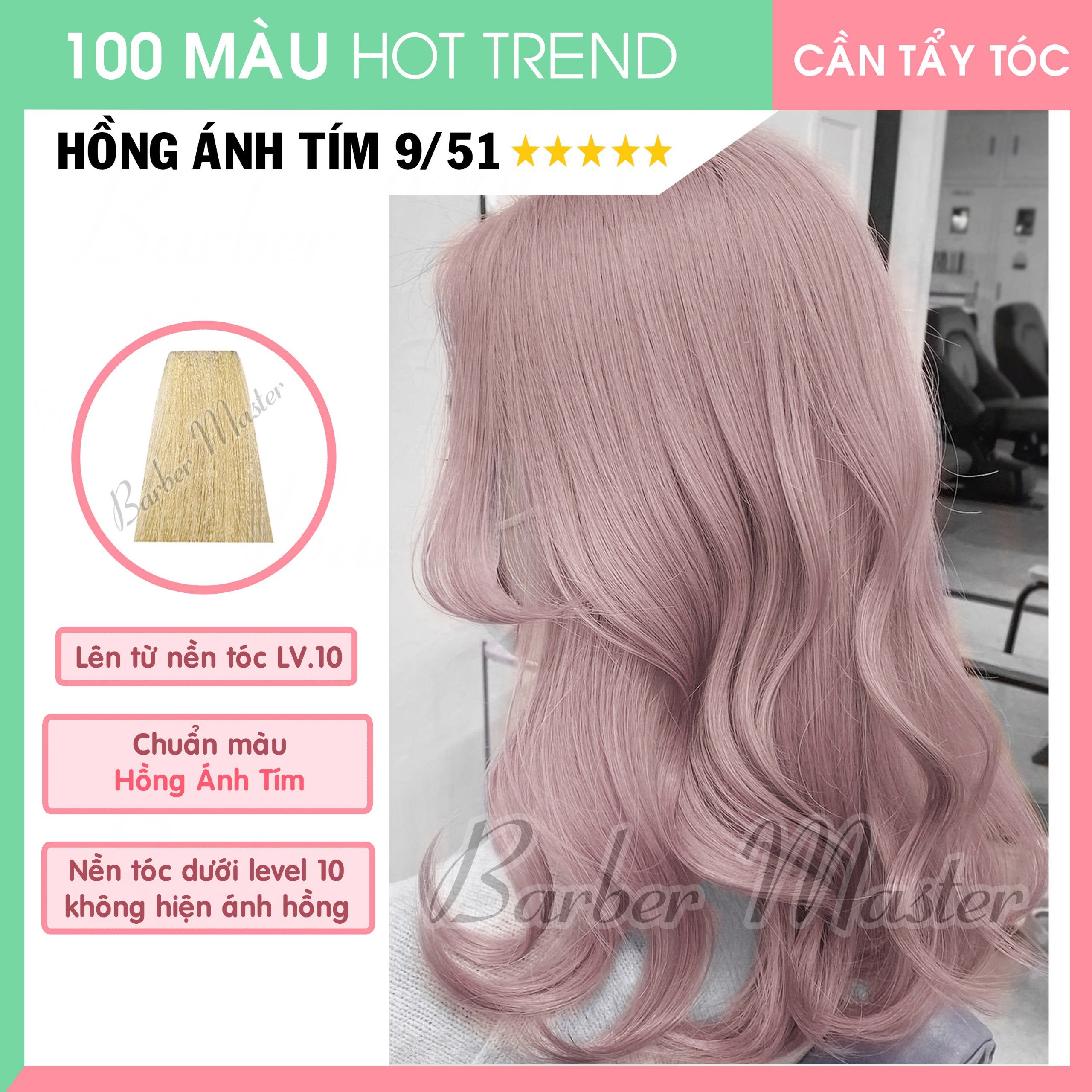 Bộ 21 màu Nhuộm trên nền tóc Level 9-10