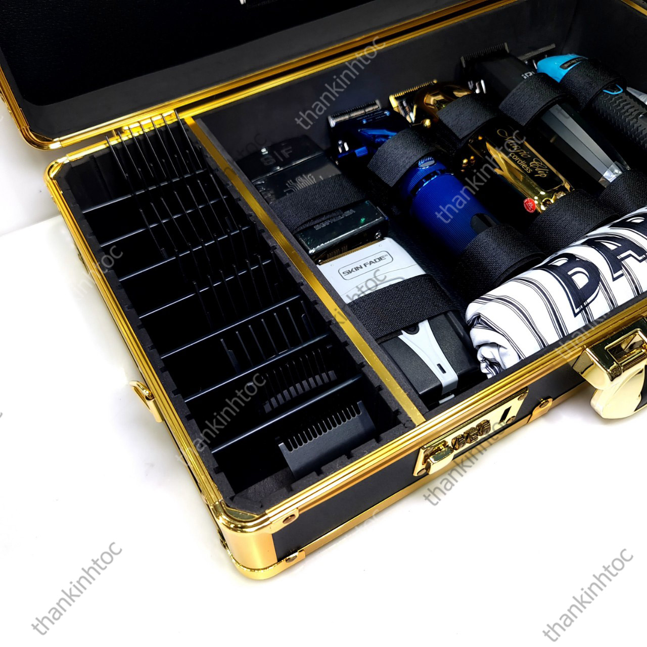 Vali Siêu Chứa Đồ Nghề Black Gold JRL, MRD, Skin Fade Pro