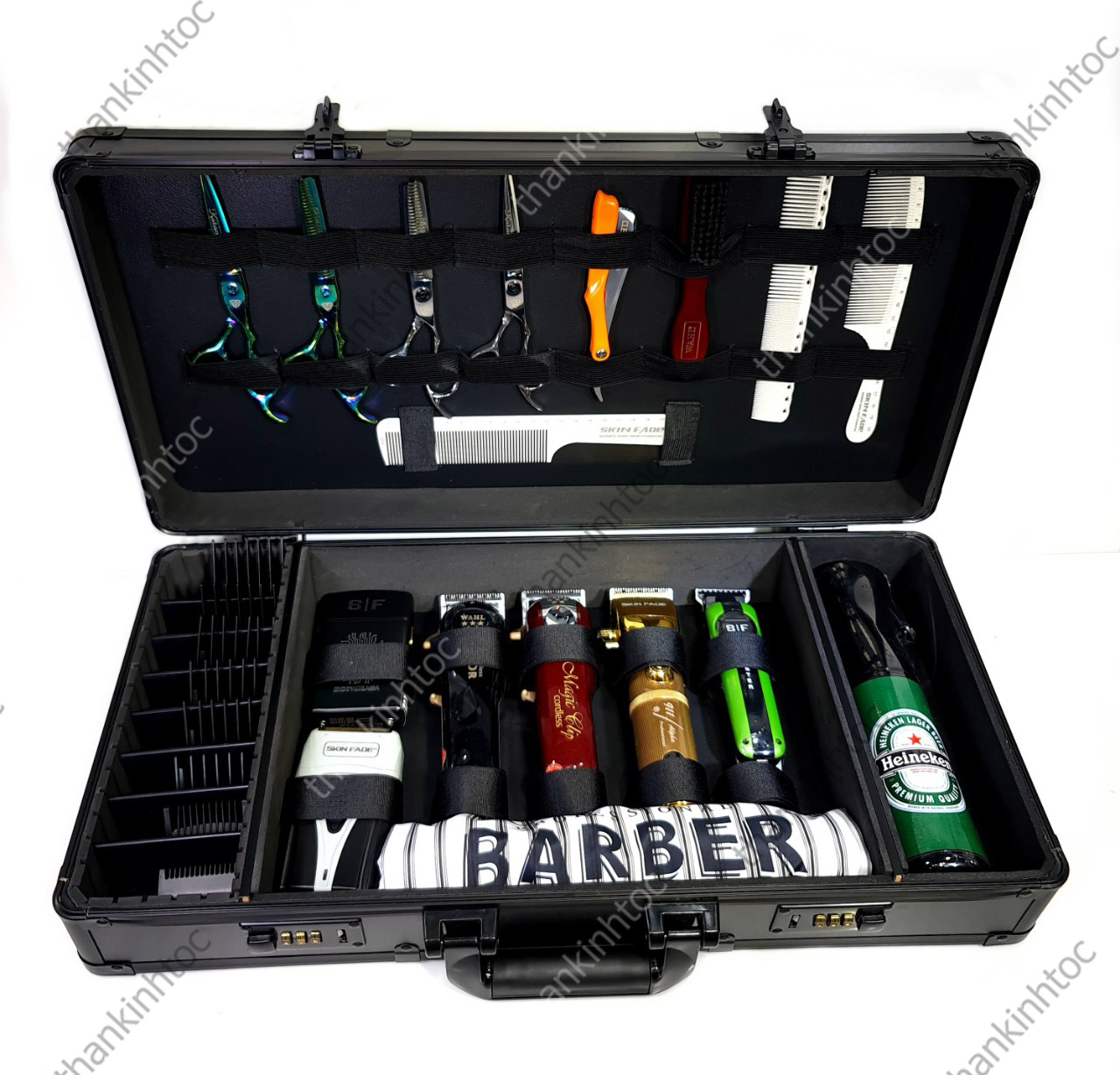 Vali Siêu Chứa Đồ Nghề Black Gold JRL, MRD, Skin Fade Pro