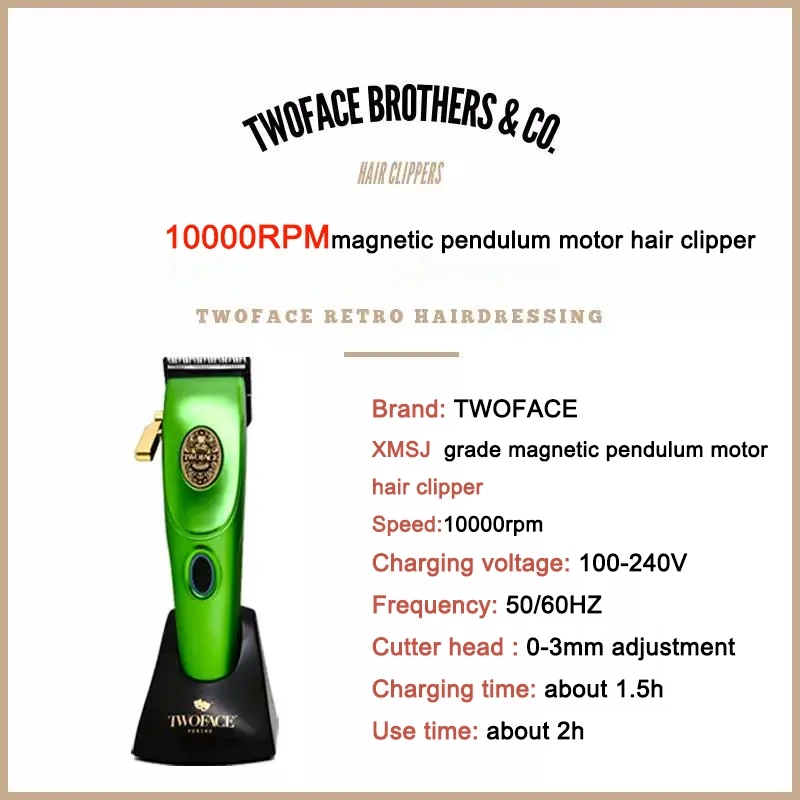 Tông Đơ Pin TWOFACE Động Cơ Từ Tính 10000 RPM Chính Hãng