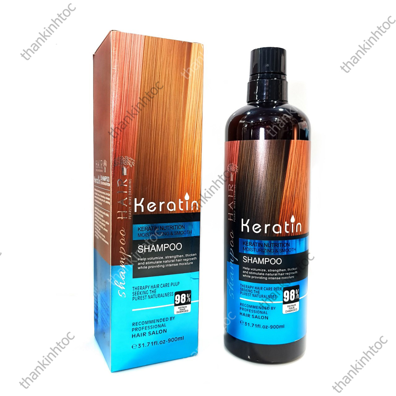 Bộ Dầu Gội Xả Keratin Siêu Thơm Giữ Màu Phục Hồi Tóc Chính Hãng