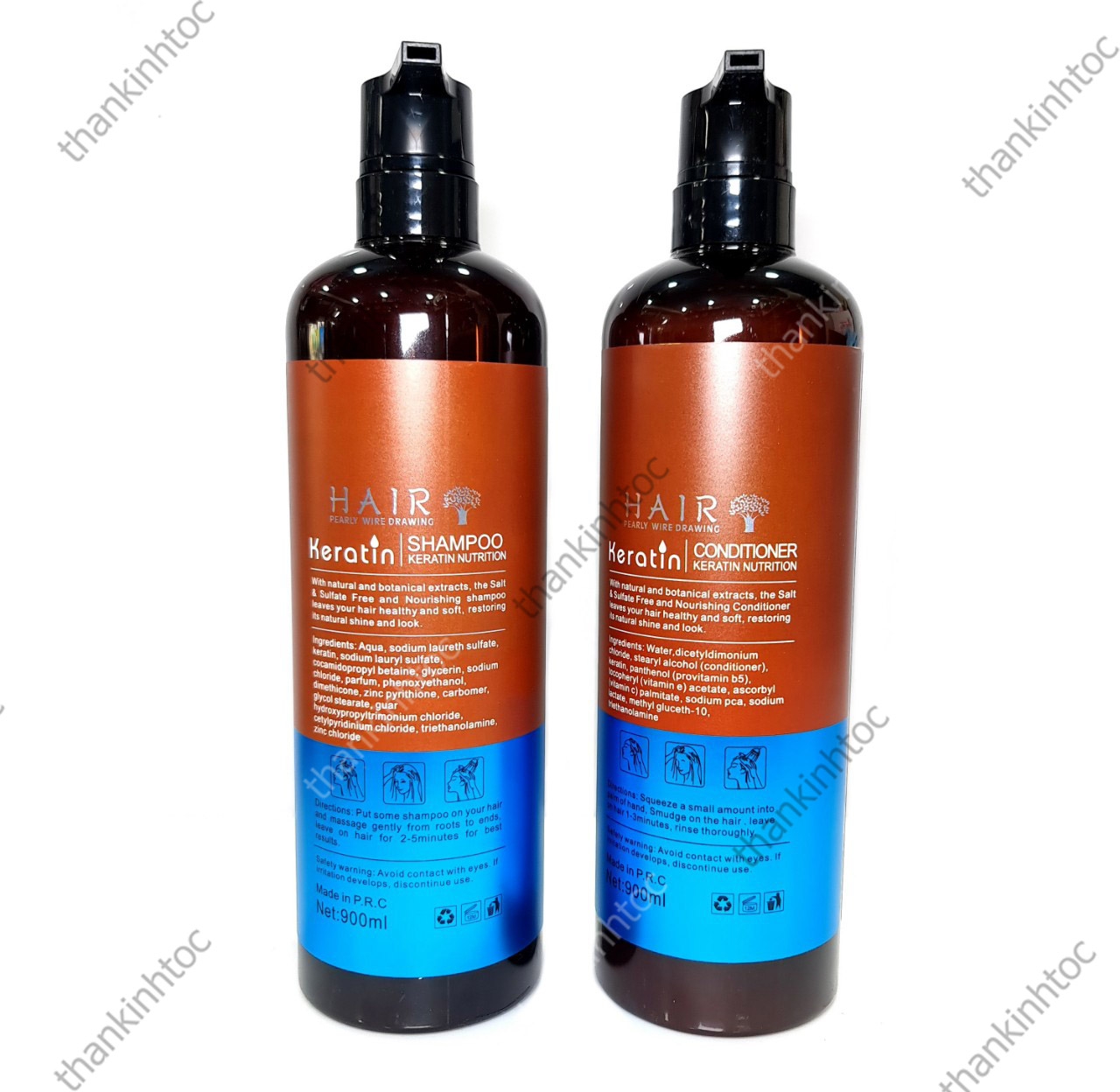 Bộ Dầu Gội Xả Keratin Siêu Thơm Giữ Màu Phục Hồi Tóc Chính Hãng