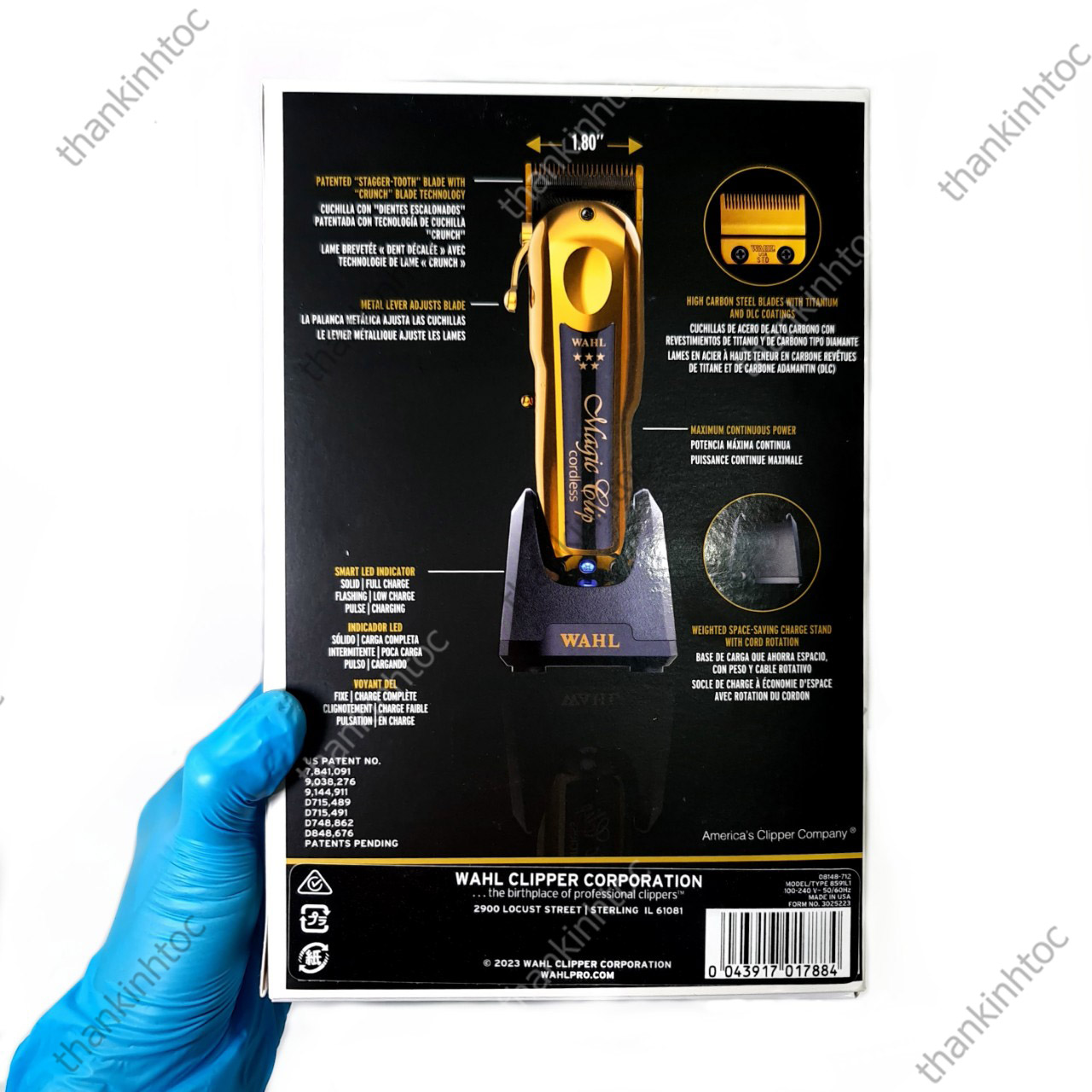 Tông Đơ Pin Lưỡi Kép Wahl Magic Gold Chính Hãng USA