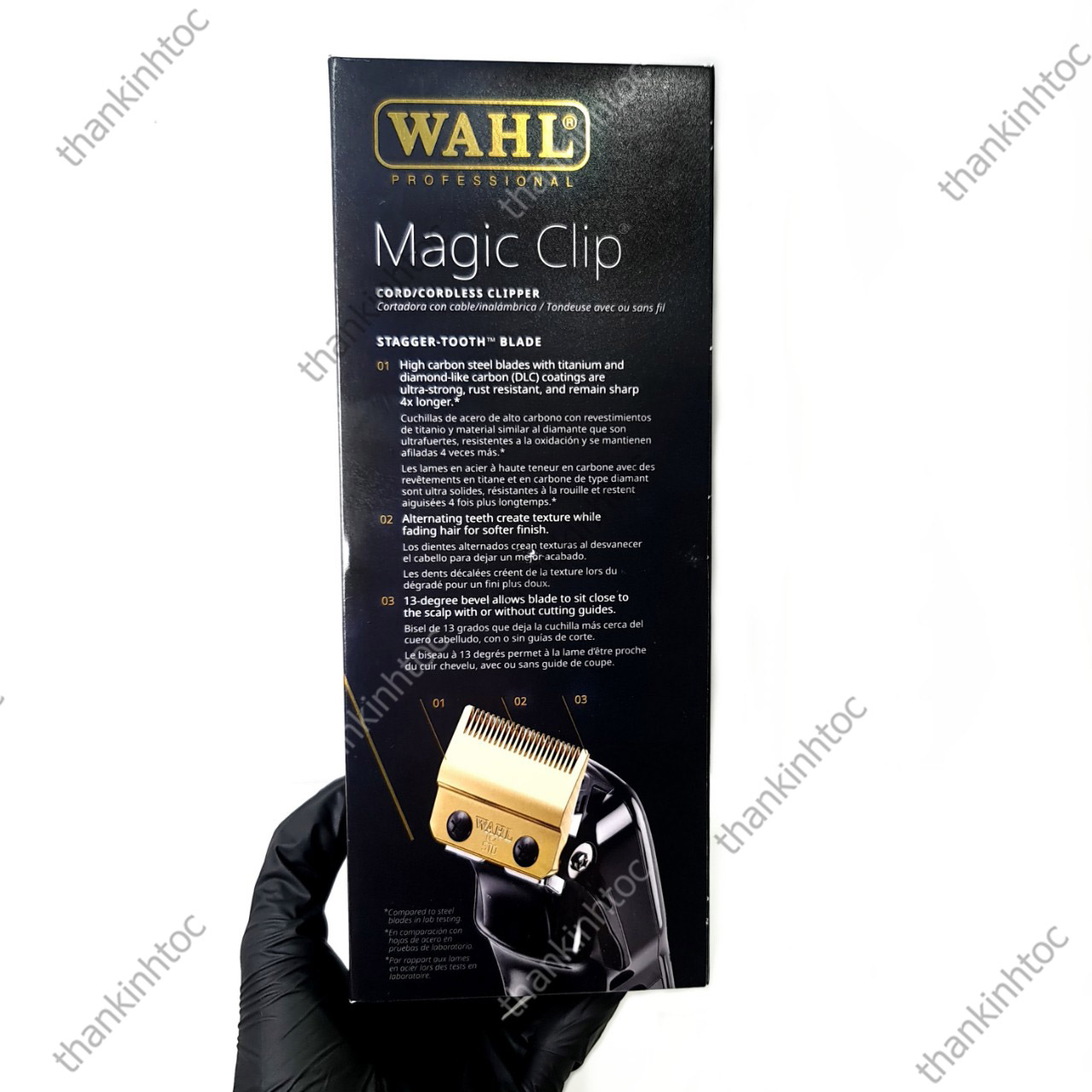 Tông Đơ Pin Lưỡi Kép Wahl Magic Black Chính Hãng USA