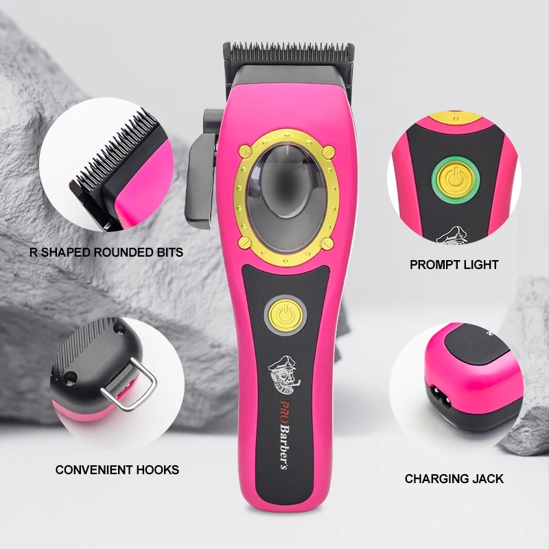 Tông Đơ Pin Cắt Tóc Pro Barber S1085 Pink Chính Hãng