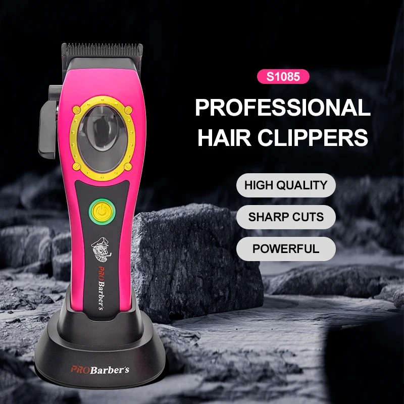Tông Đơ Pin Cắt Tóc Pro Barber S1085 Pink Chính Hãng