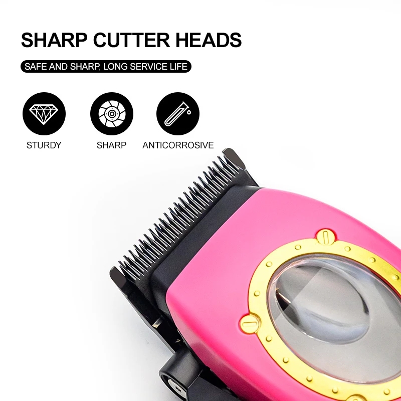Tông Đơ Pin Cắt Tóc Pro Barber S1085 Pink Chính Hãng