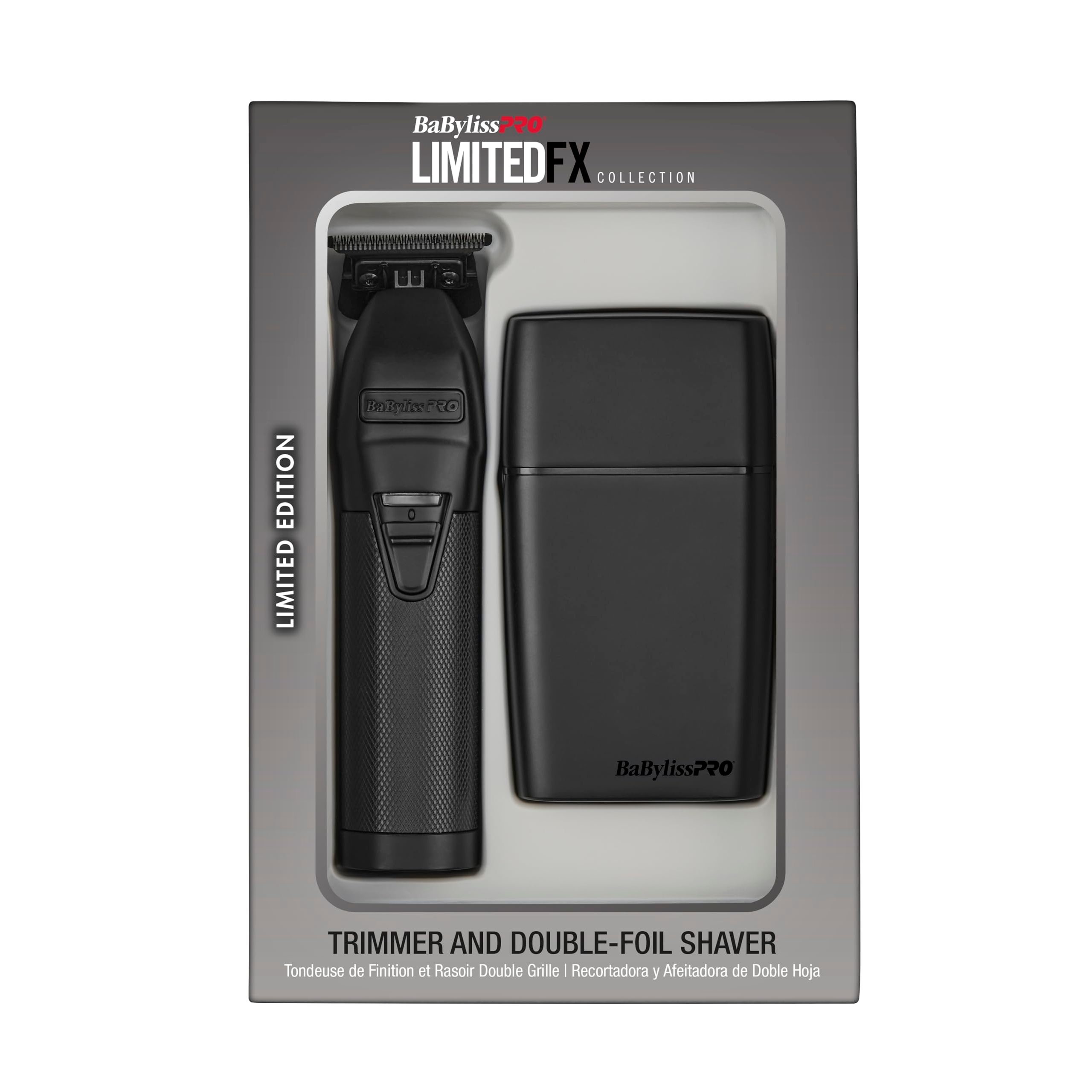 Combo Tông Đơ Viền & Máy Cạo Khô Babyliss LIMITED FX BLACK Chính Hãng USA
