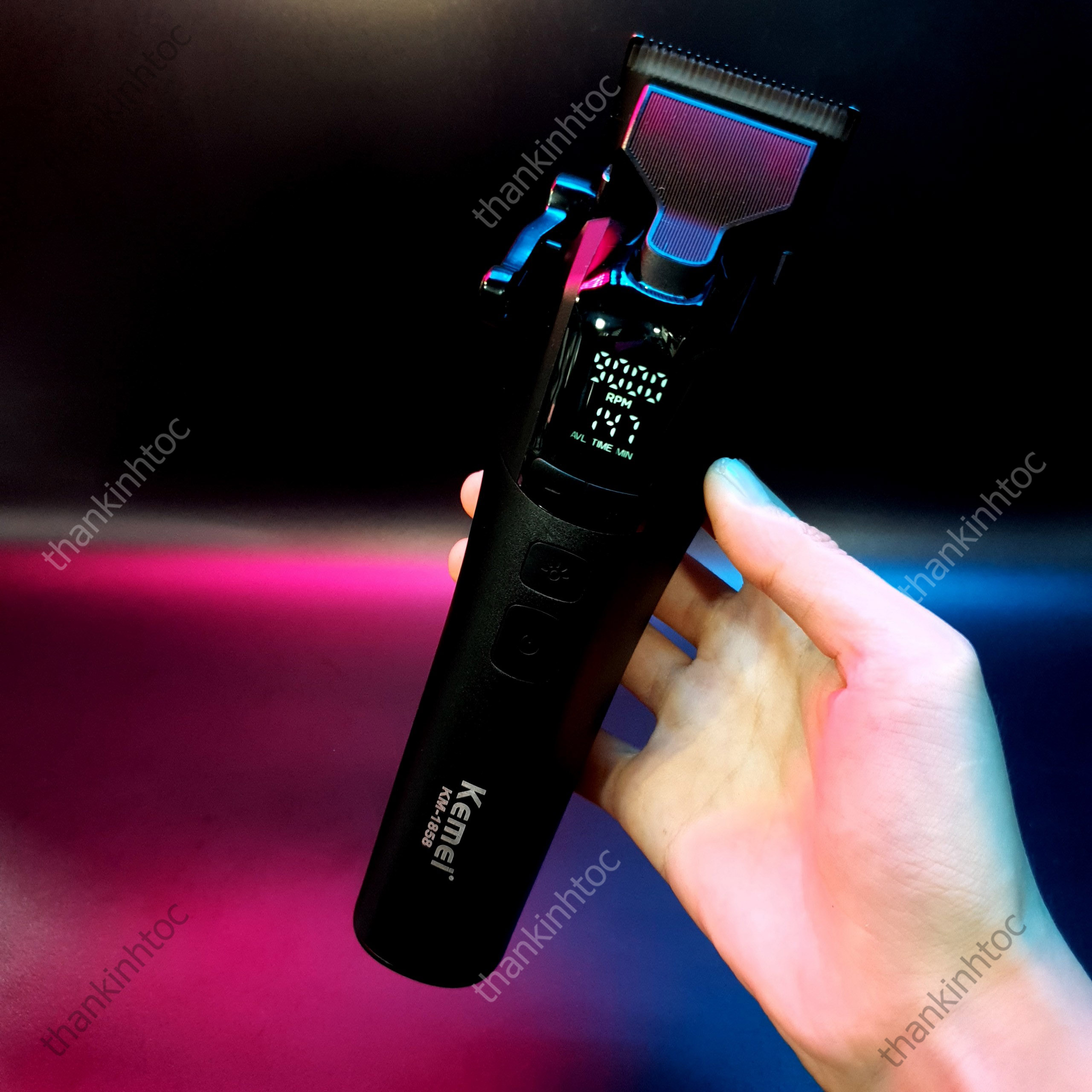 Tông Đơ Pin Lưỡi Đơn Kemei KM-1858 DLC Chính Hãng