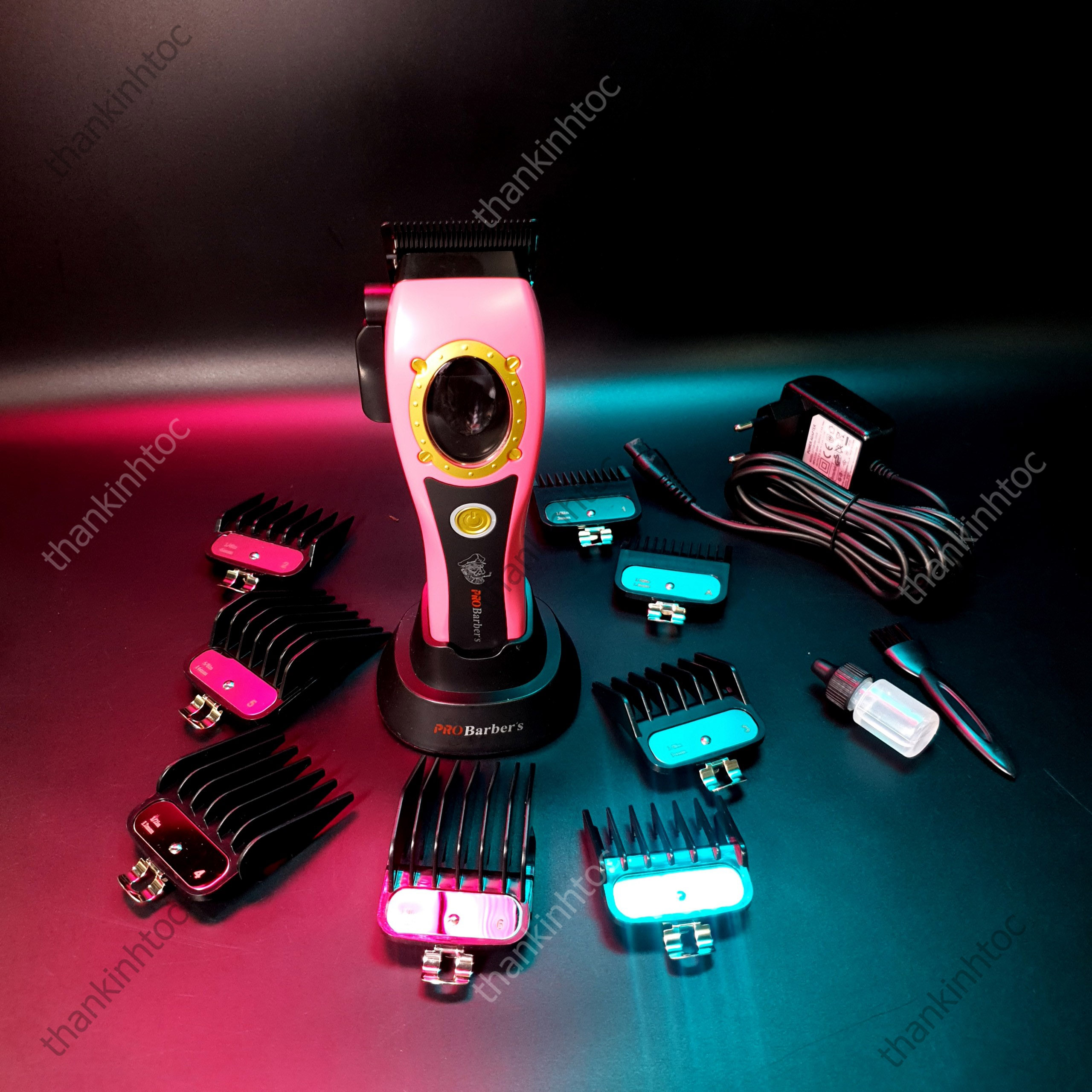 Tông Đơ Pin Cắt Tóc Pro Barber S1085 Pink Chính Hãng