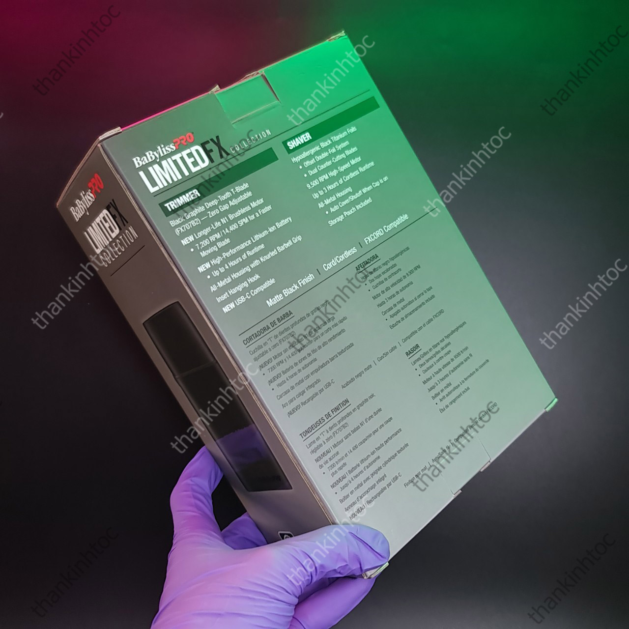 Combo Tông Đơ Viền & Máy Cạo Khô Babyliss LIMITED FX BLACK Chính Hãng USA