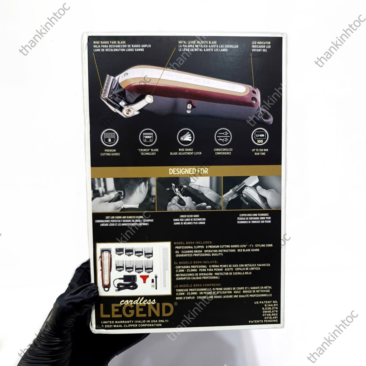 Tông Đơ Pin Lưỡi Đơn Wahl Legend Pro Li Bản Nội Địa Chính Hãng USA