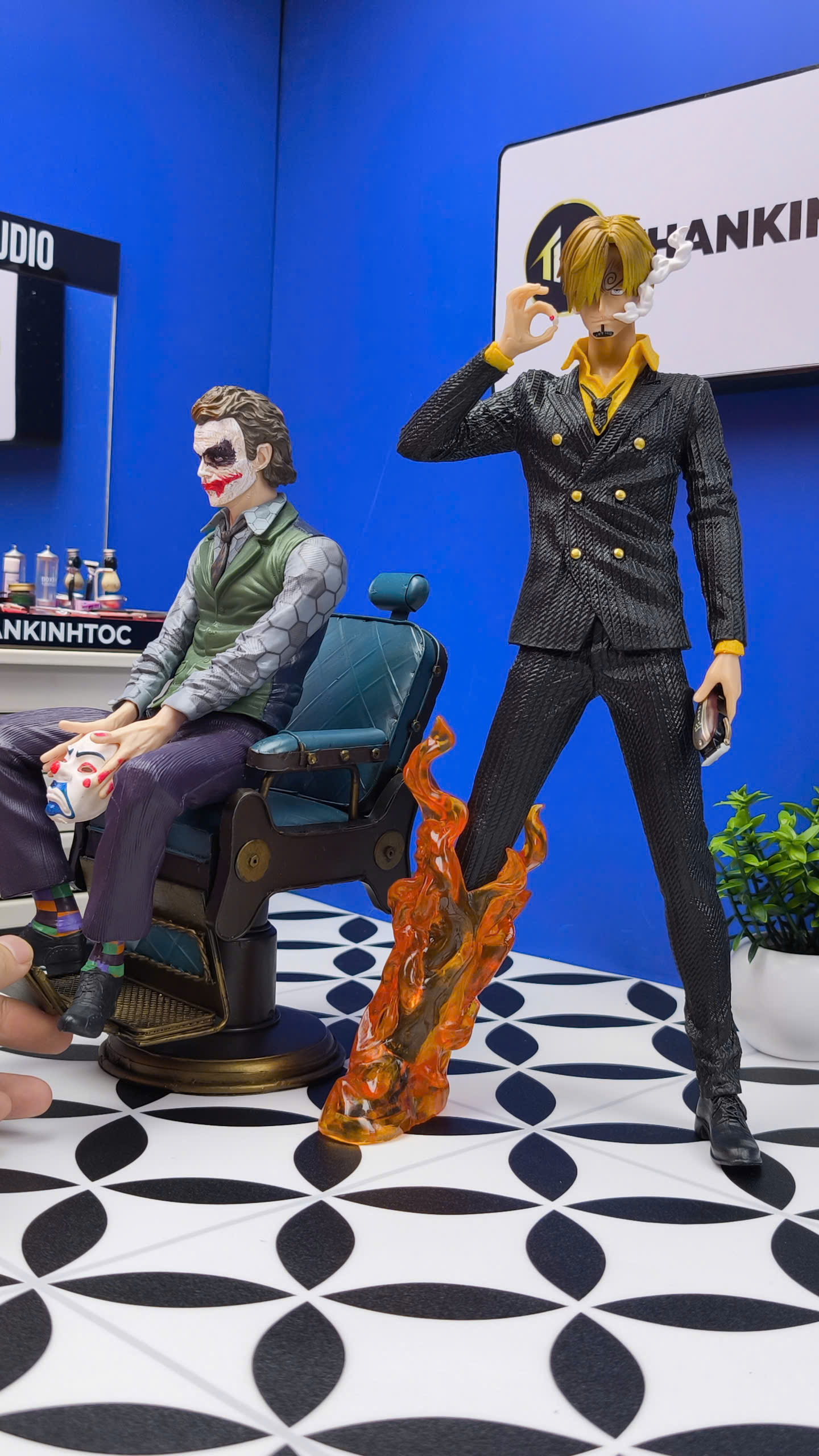 Mô hình tiệm tóc Barber FIRE 32cm