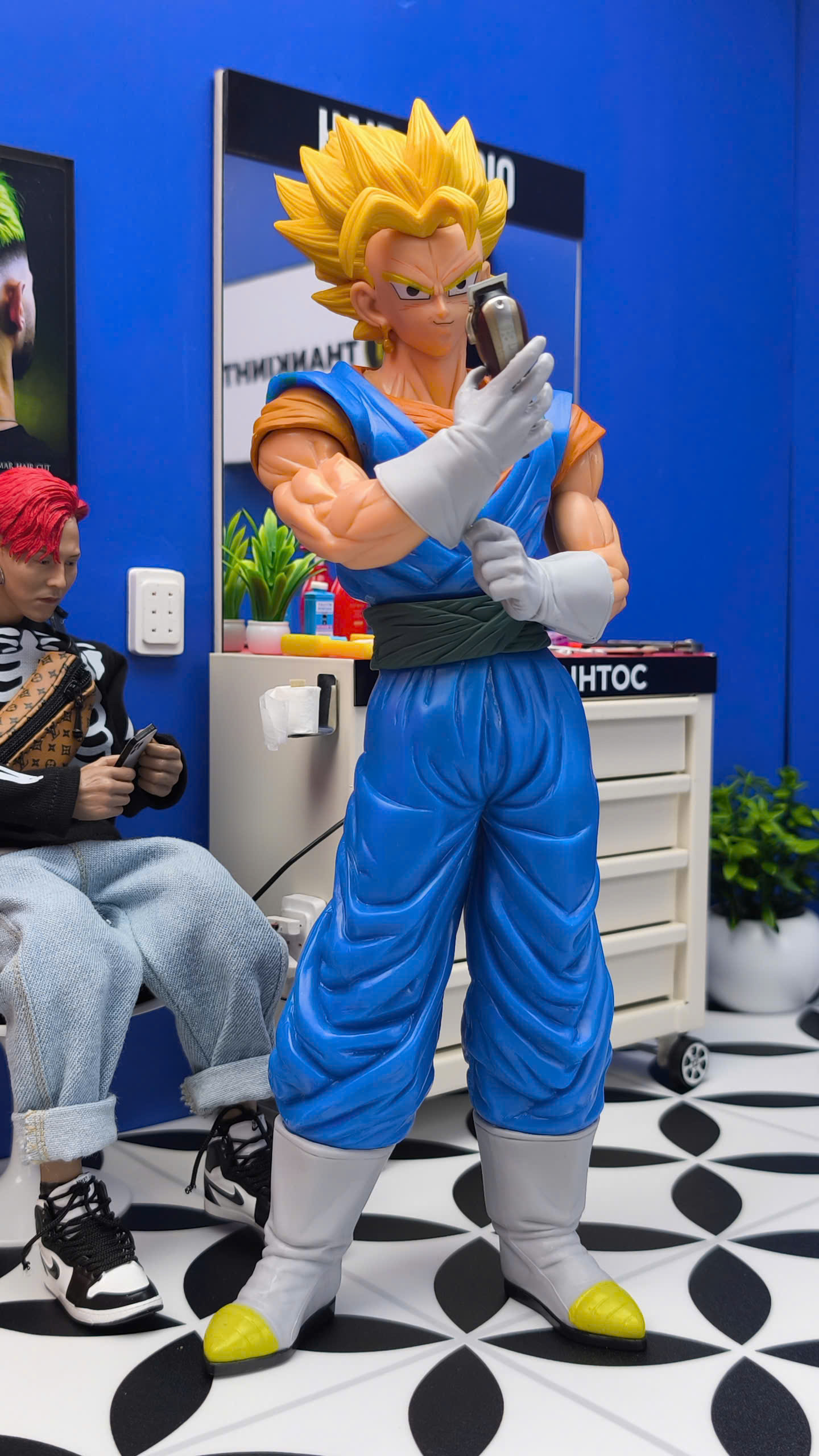 Mô hình tiệm tóc Barber NO ALL IN 30cm