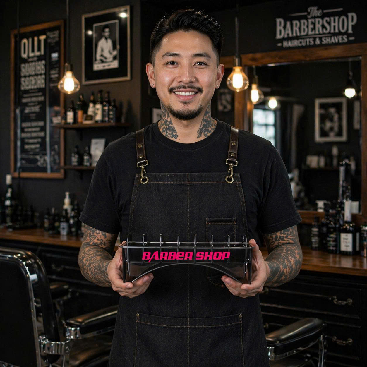 Khay chứa cữ tông đơ đựng được 10 cữ Skin Fade dành cho Barber