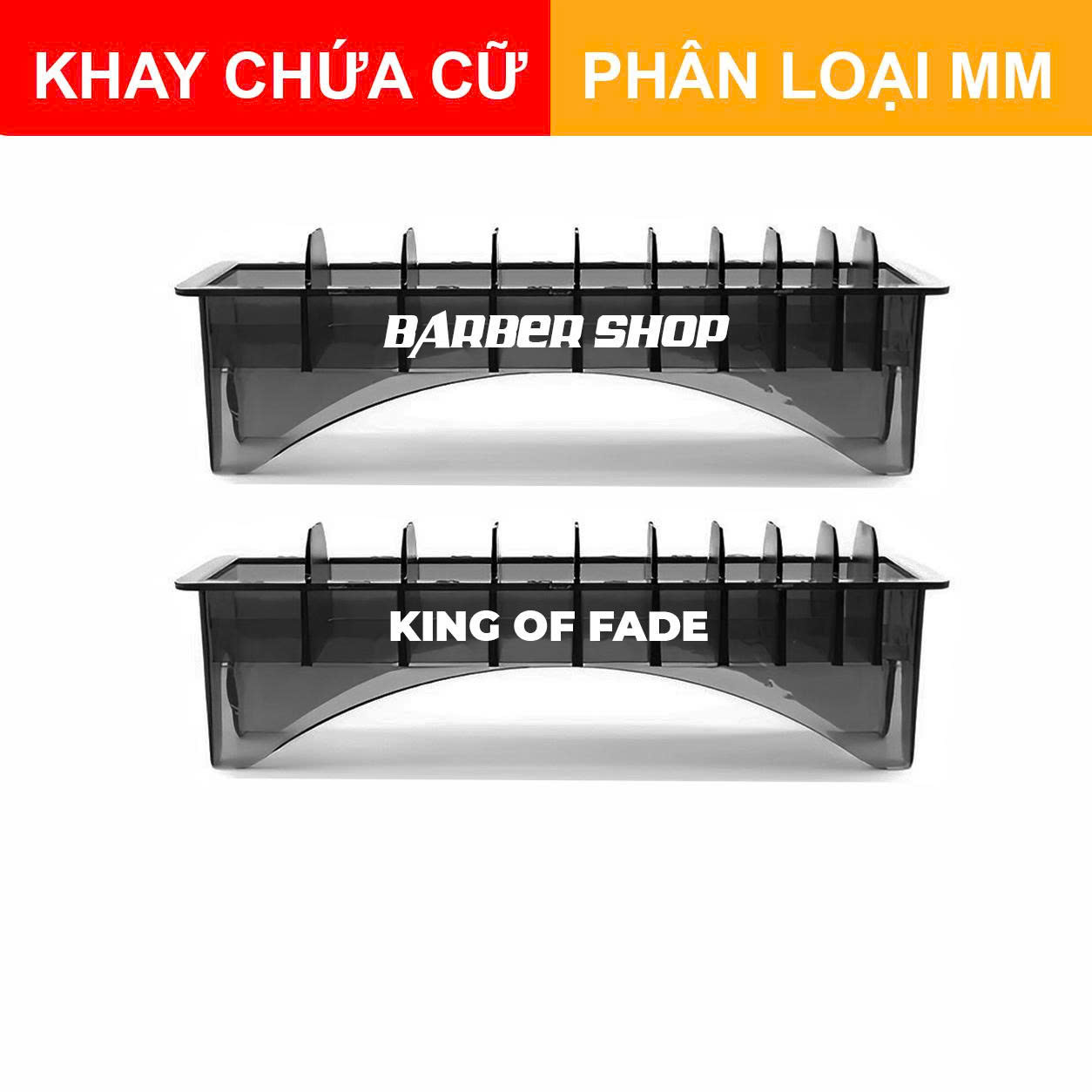 Khay chứa cữ tông đơ đựng được 10 cữ Skin Fade dành cho Barber