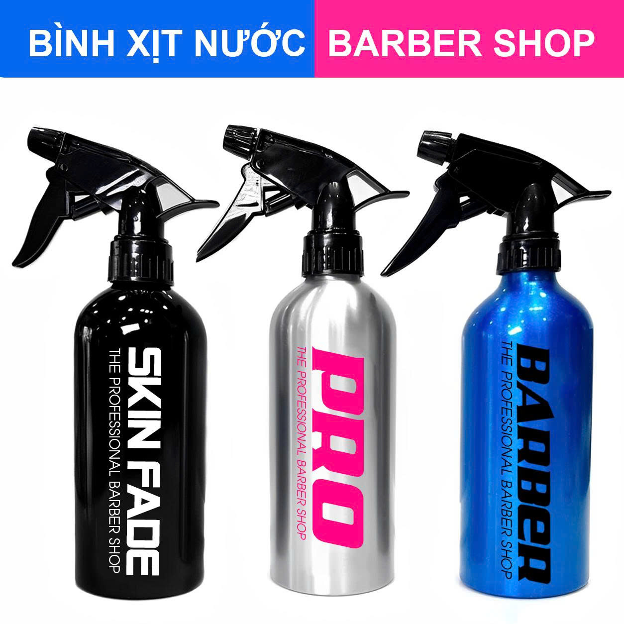 Bình Xịt Nước Cắt Tóc Kim Loại B1 - Skin Fade Pro Chuyên Nghiệp - Chất liệu kim loại bền bỉ
