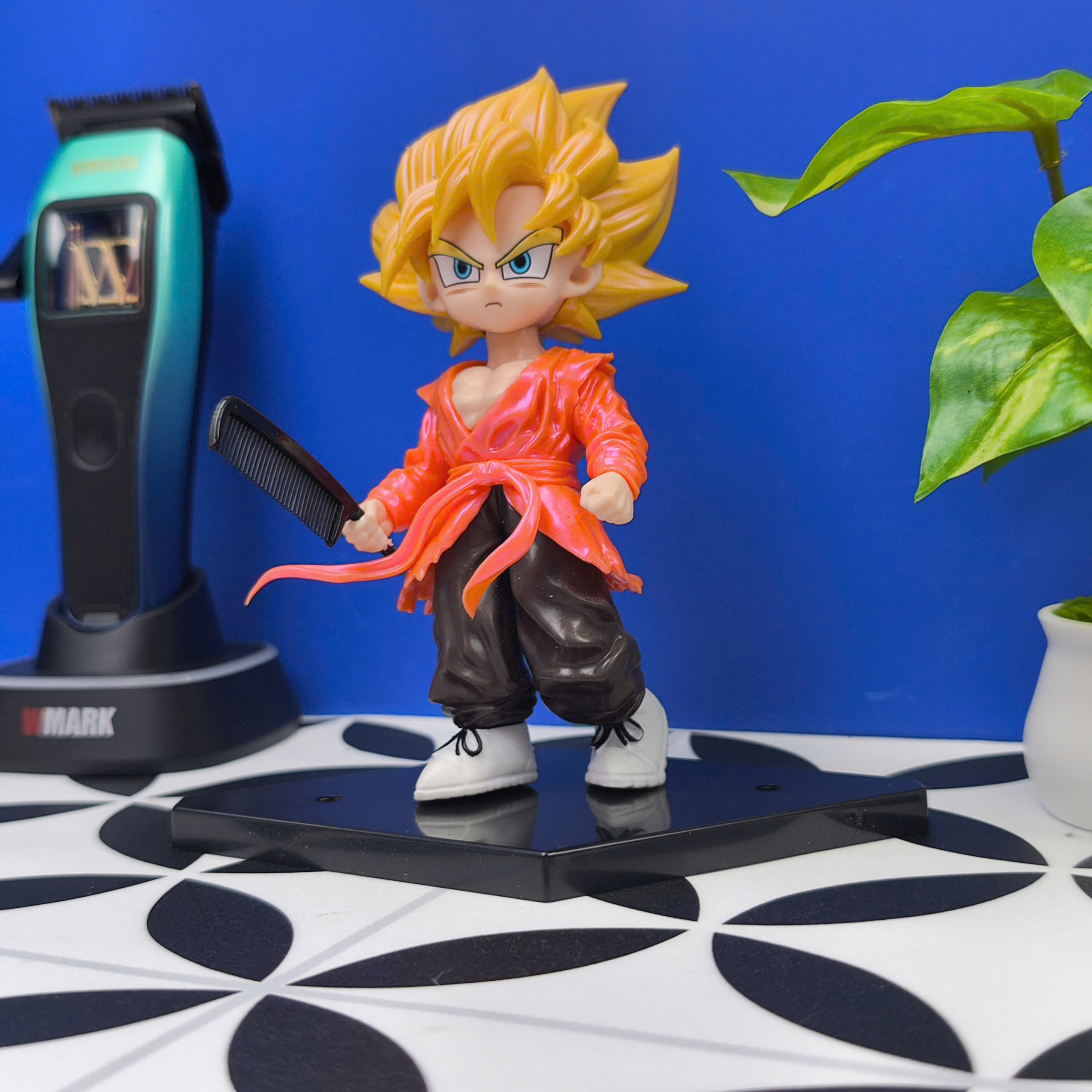 Mô Hình Tiệm Tóc Barber Goku BlockBoy Barber Editions Cao 17cm