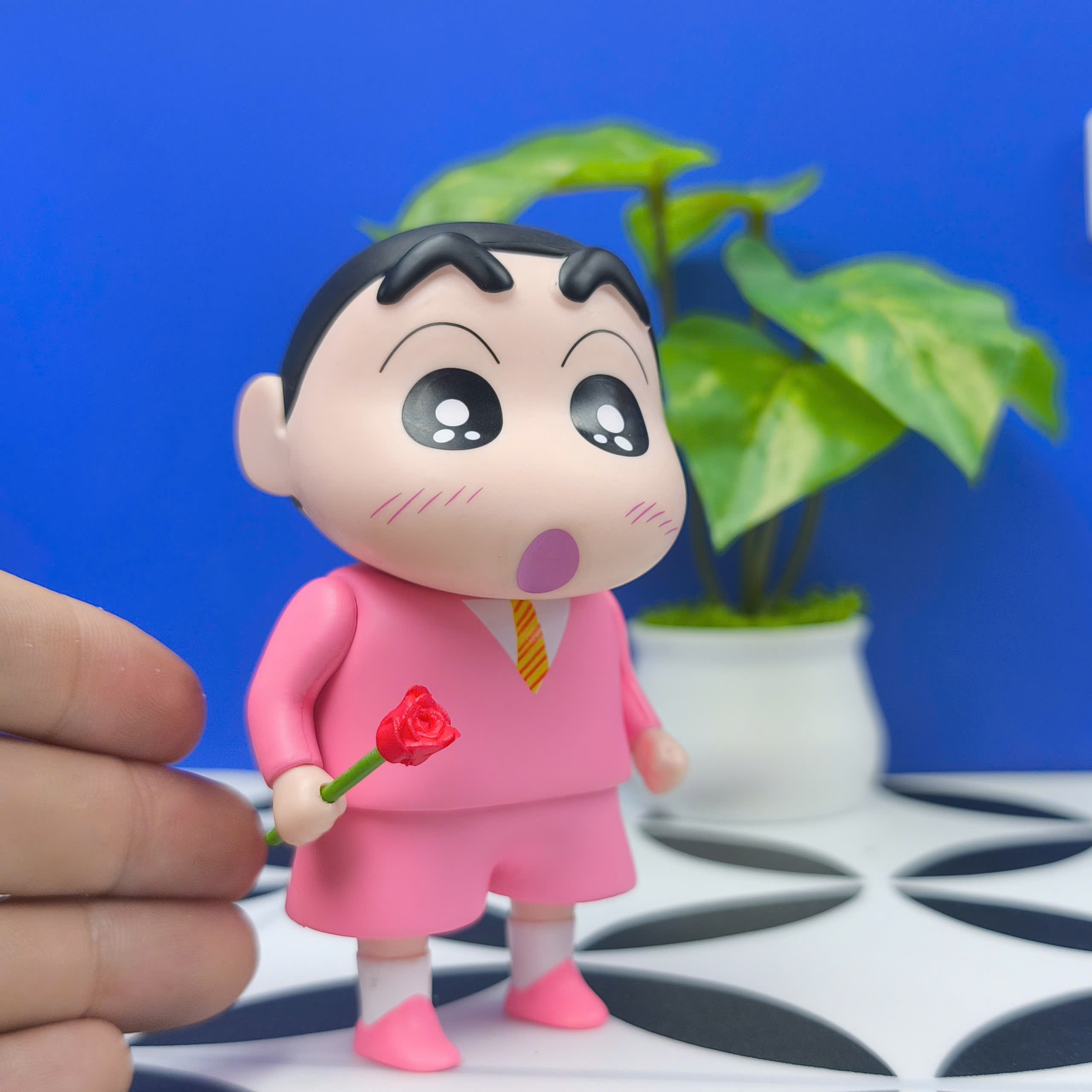 Mô Hình Tiệm Tóc Shin Barber Vest Hồng Cao 10cm