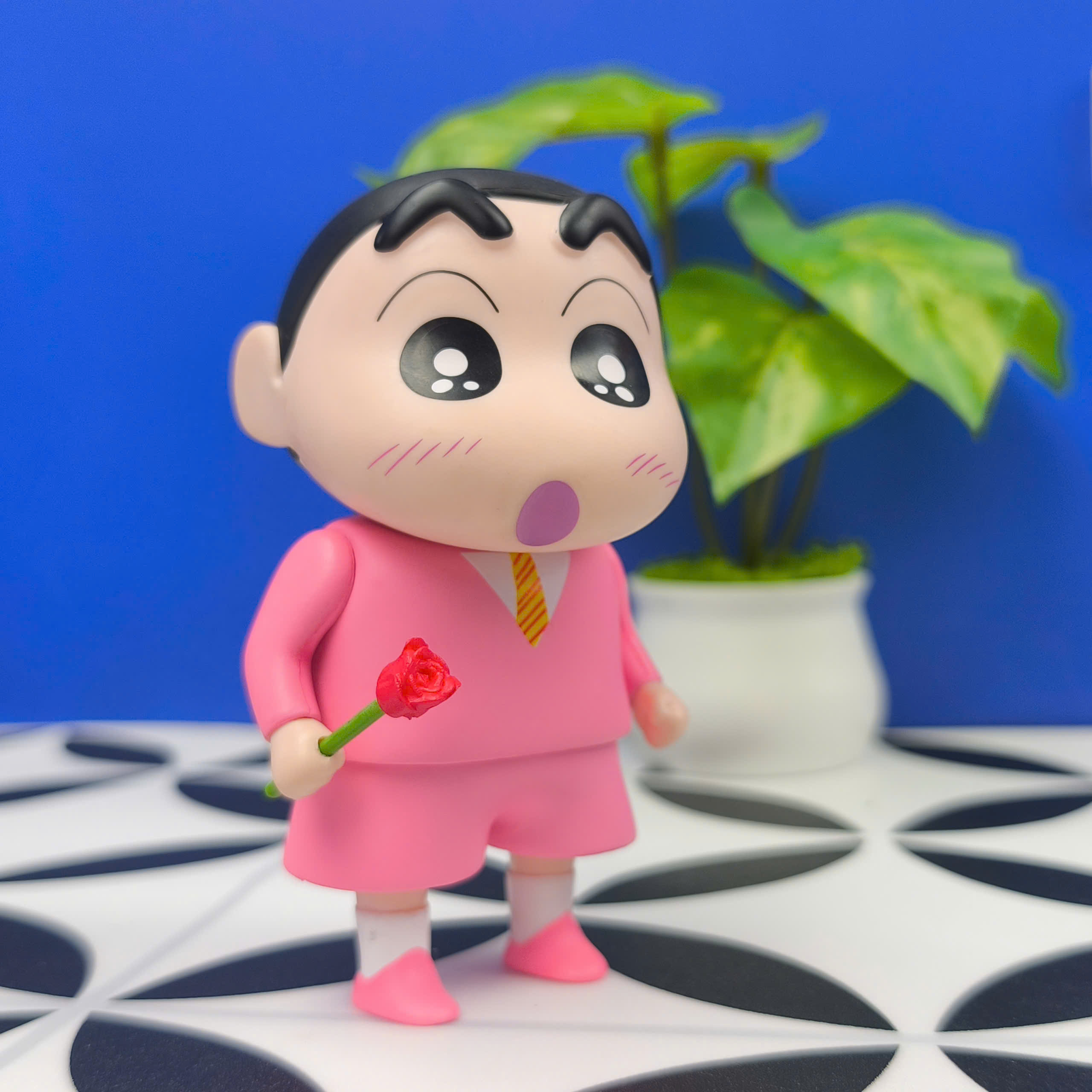 Mô Hình Tiệm Tóc Shin Barber Vest Hồng Cao 10cm