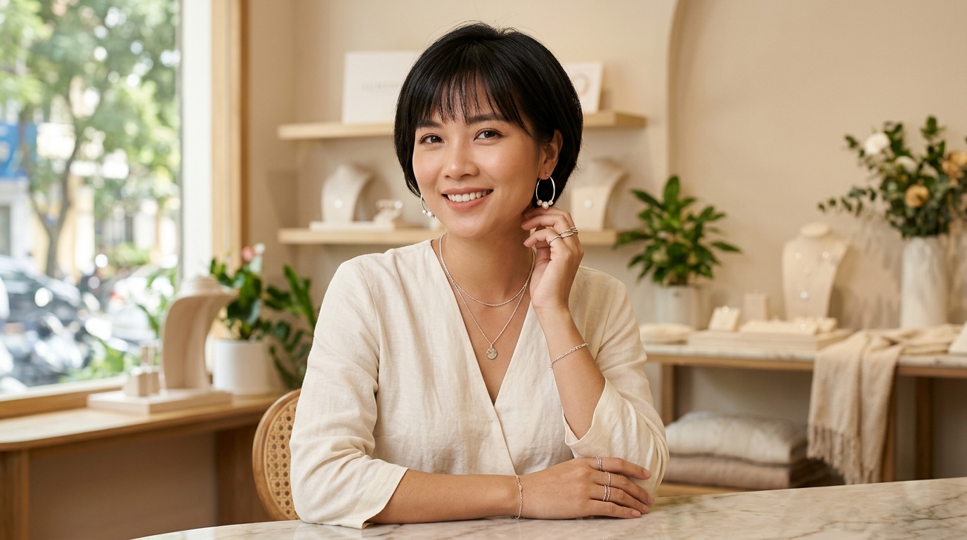 Bí Quyết Chọn Trang Sức Bạc Cho Nàng Tóc Ngắn Cực Cuốn Hút