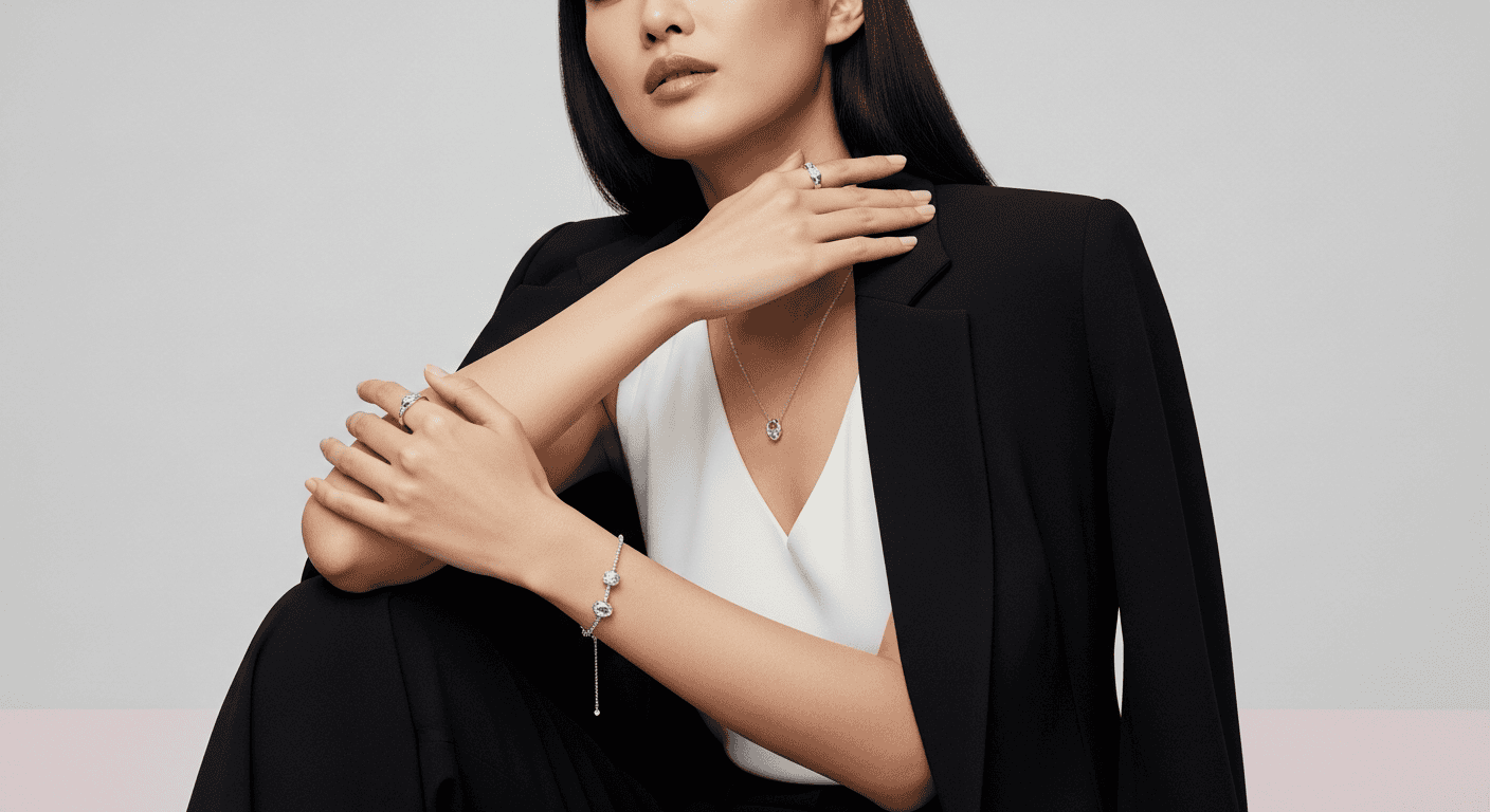 Bí Kíp Phối Trang Sức Bạc Đồ Monochrome Đẳng Cấp Quý Cô