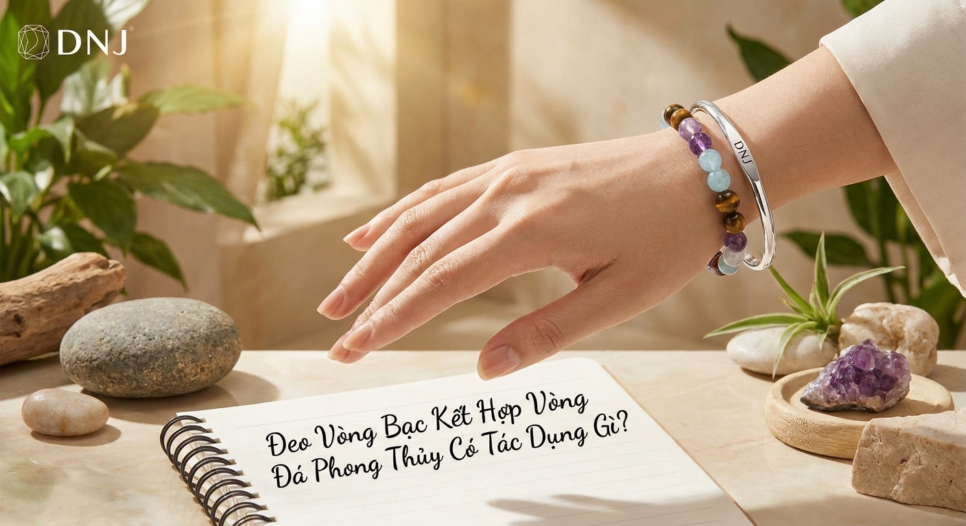 Đeo vòng tay bạc kết hợp vòng tay đá quý có tác dụng gì?