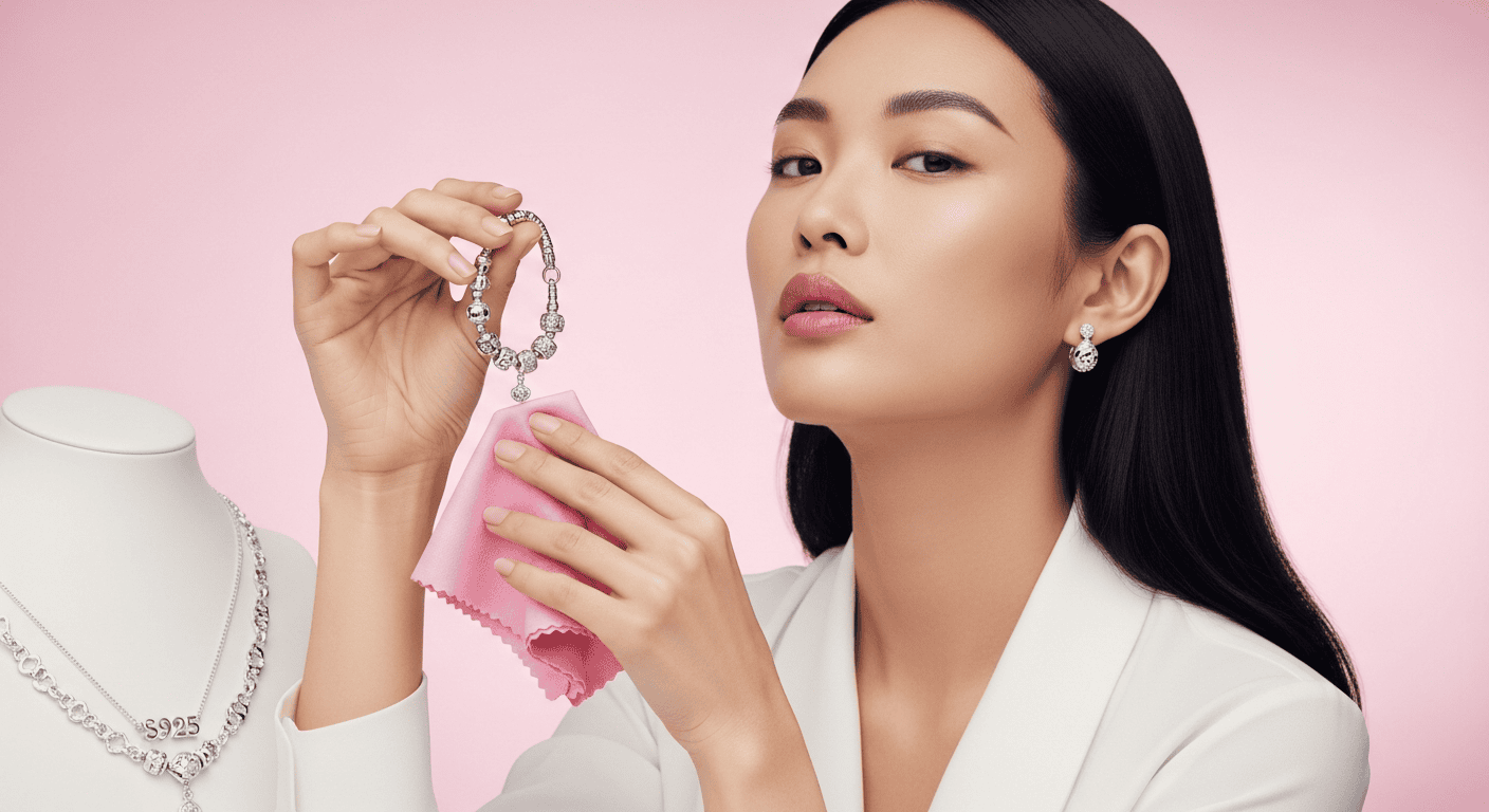 Cách dùng khăn lau bạc đánh bóng trang sức tại nhà | DNJ Silver