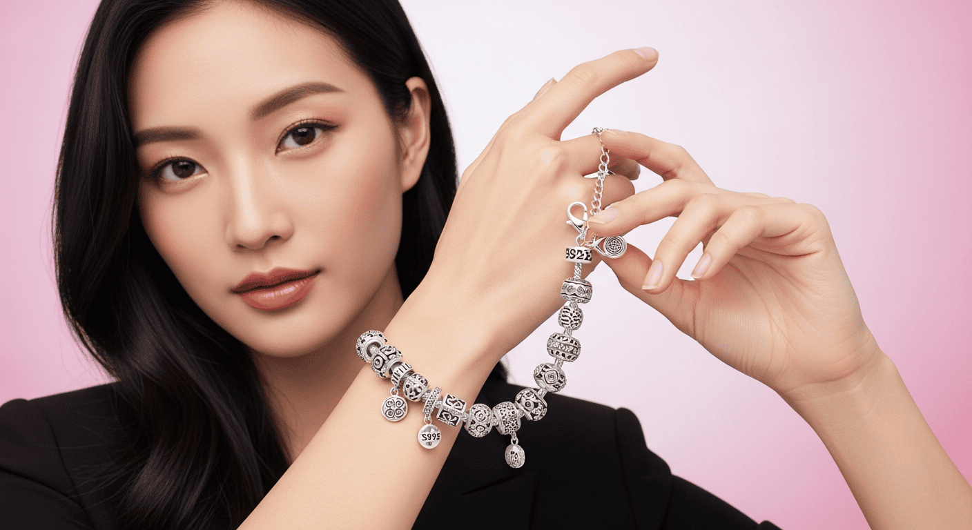 Cách Dùng Charm Clip (Hạt Chặn) Tạo Bố Cục Vòng Tay Hoàn Hảo - DNJ