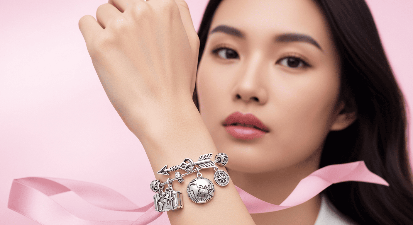 Charm Cung Nhân Mã: Mũi Tên & Bản Đồ Tự Do - DNJ Silver