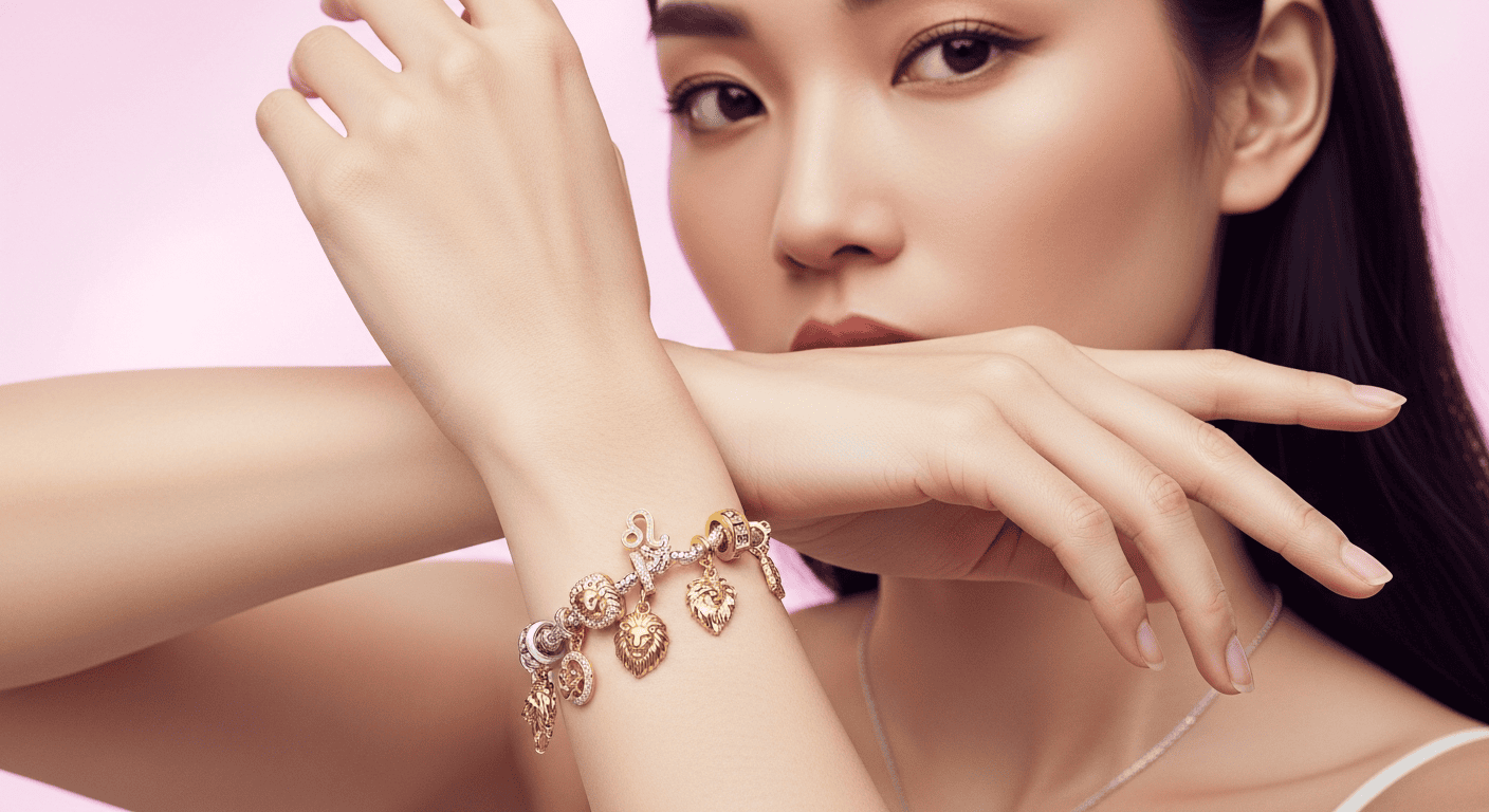 Charm Cung Sư Tử (Leo) Mạ Vàng: Phối Mix Chuẩn Nữ Vương | DNJ