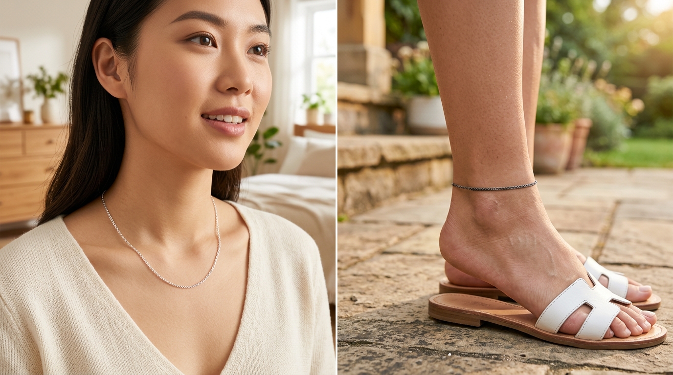 Tại sao đeo bạc ở chân bị đen nhanh hơn ở cổ?