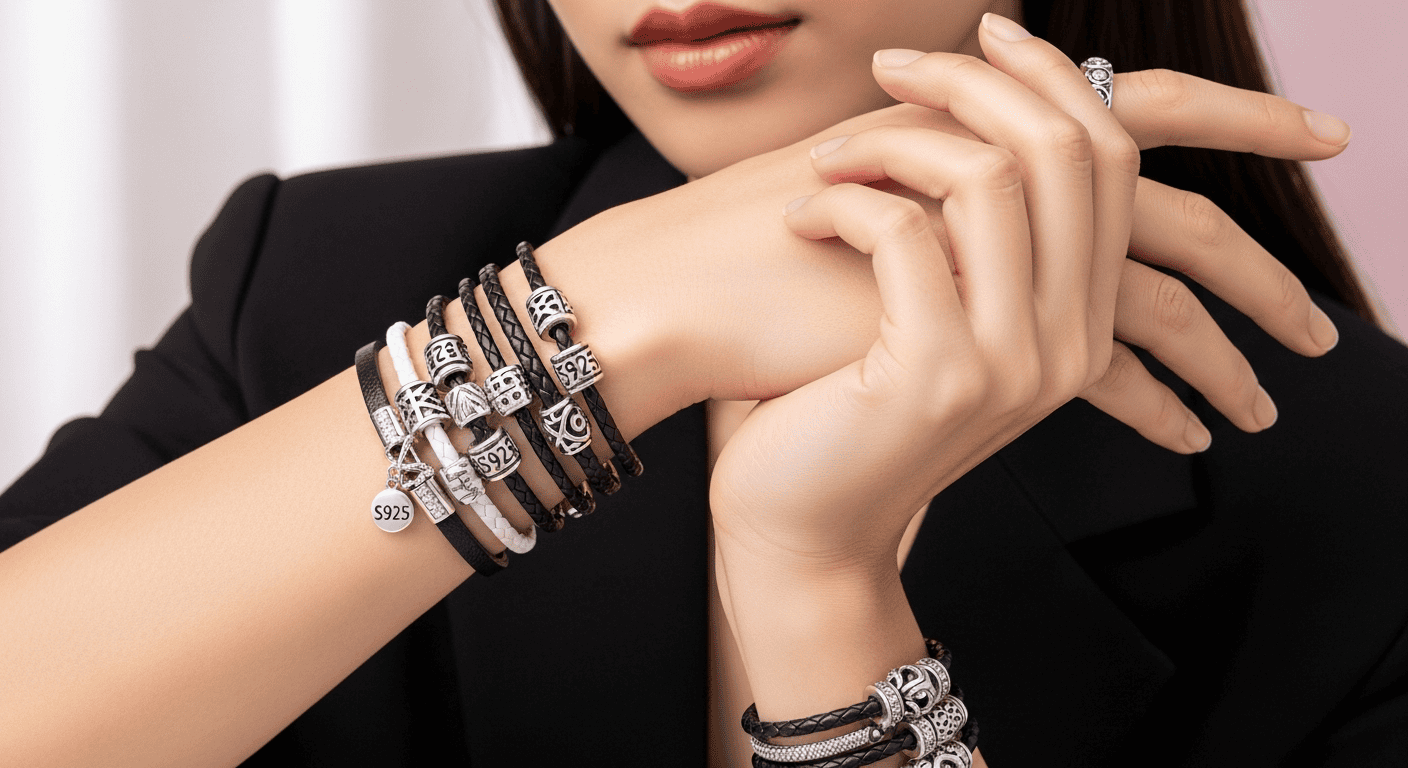 Vòng Charm Dây Da: Bí Kíp Phối Đồ 