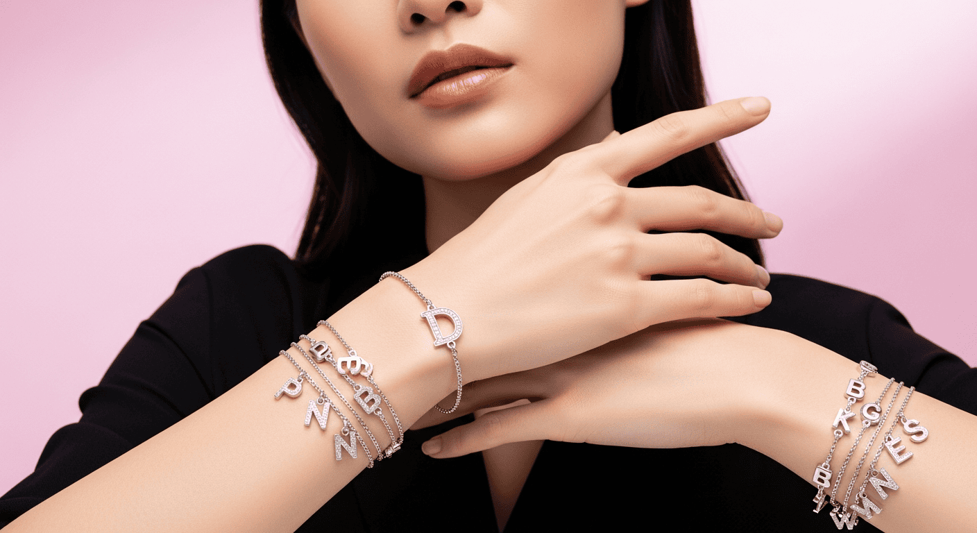 Charm Chữ Cái Bạc S925 - Khắc Tên Tinh Tế | DNJ Silver