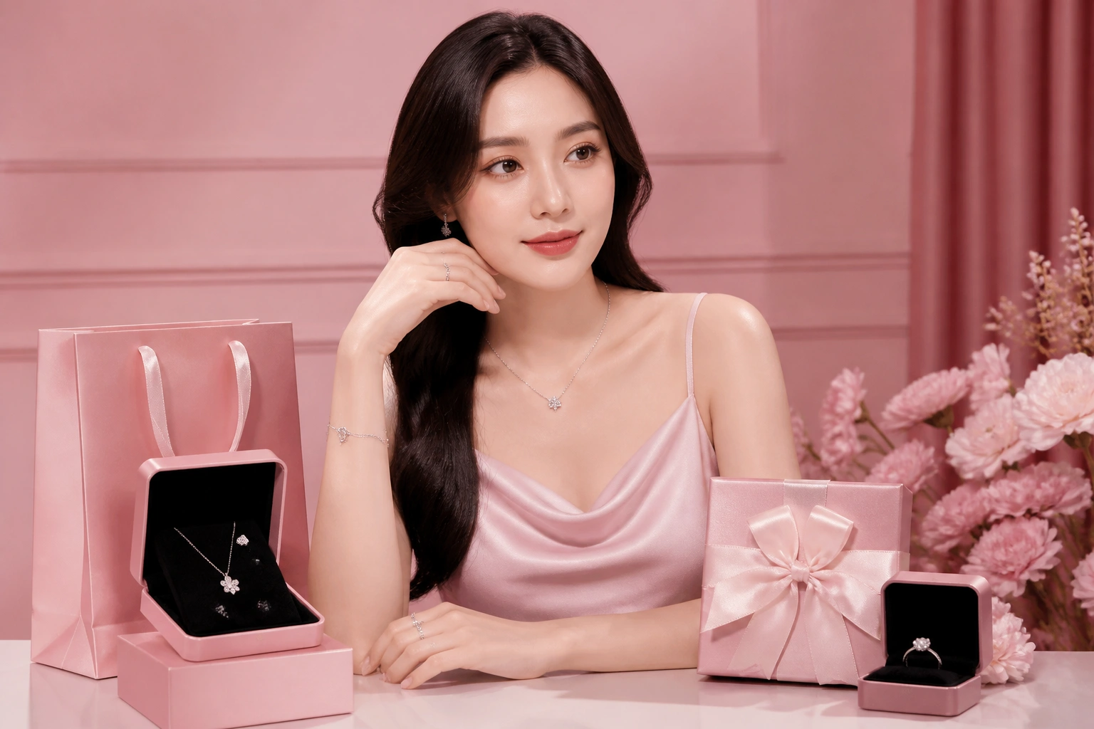 Bộ quà tặng trang sức bạc DNJ Silver sang trọng và ý nghĩa